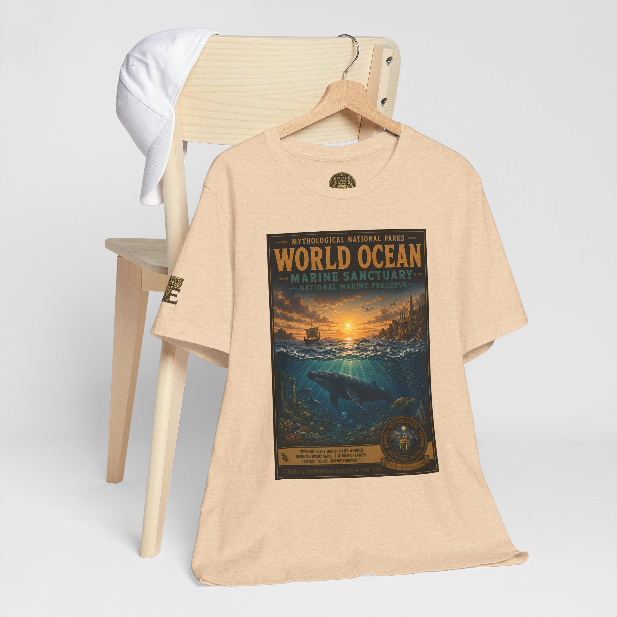 Mythological National Parks COLLECTION V- #050-050 TITANS & PRIMORDIAL REALMS | Vintage nature poster Tee | Mythological National Parks graphic shirt