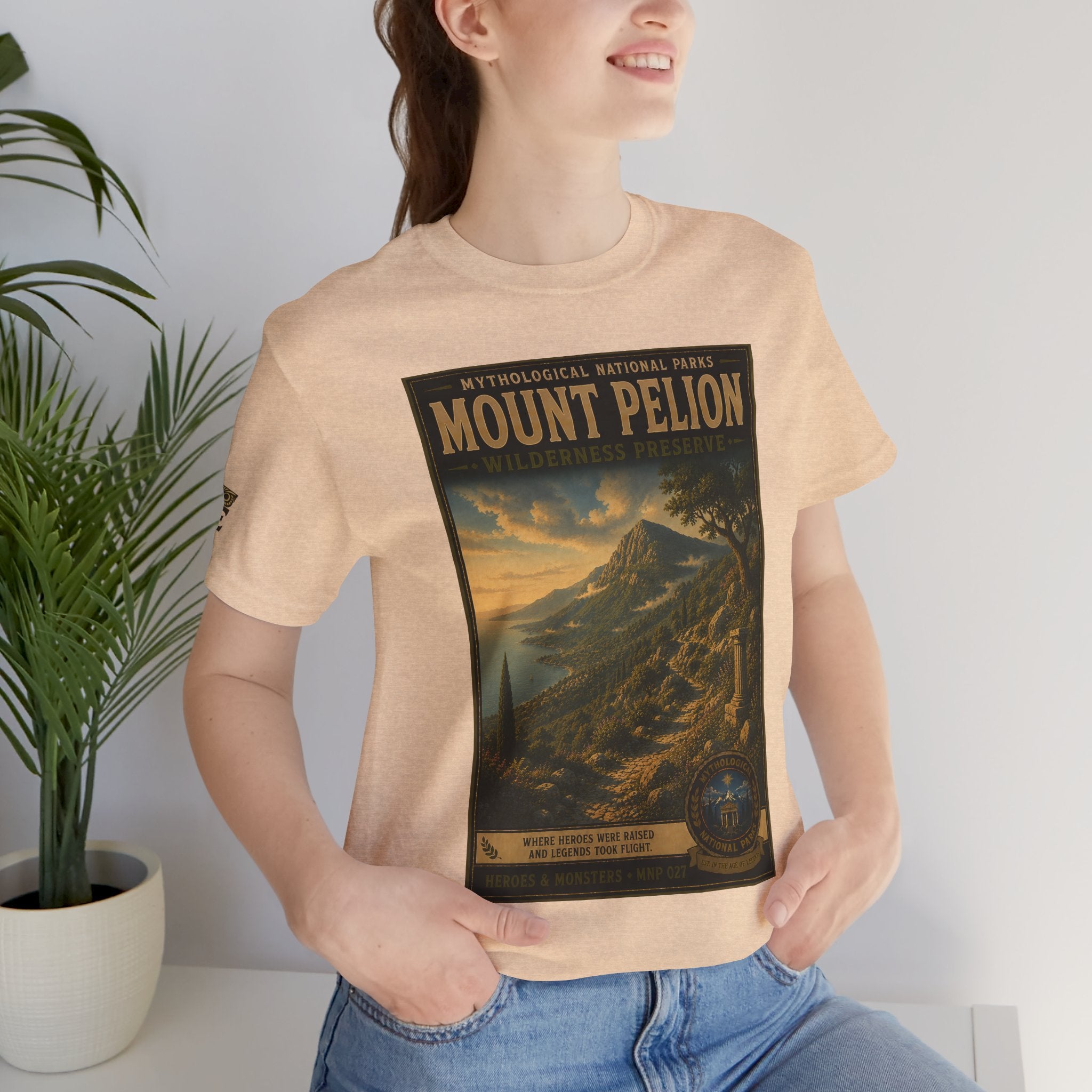 Mythological National Parks Collection III- #027-028 - Heros & Monsters | Vintage nature poster Tee | Mythological National Parks graphic shirt
