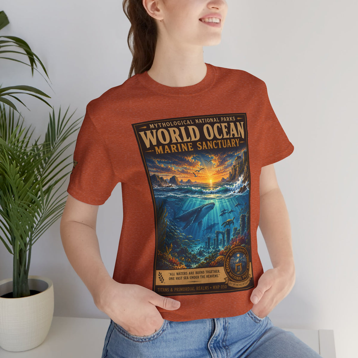 Mythological National Parks COLLECTION V- #050-050 TITANS & PRIMORDIAL REALMS | Vintage nature poster Tee | Mythological National Parks graphic shirt
