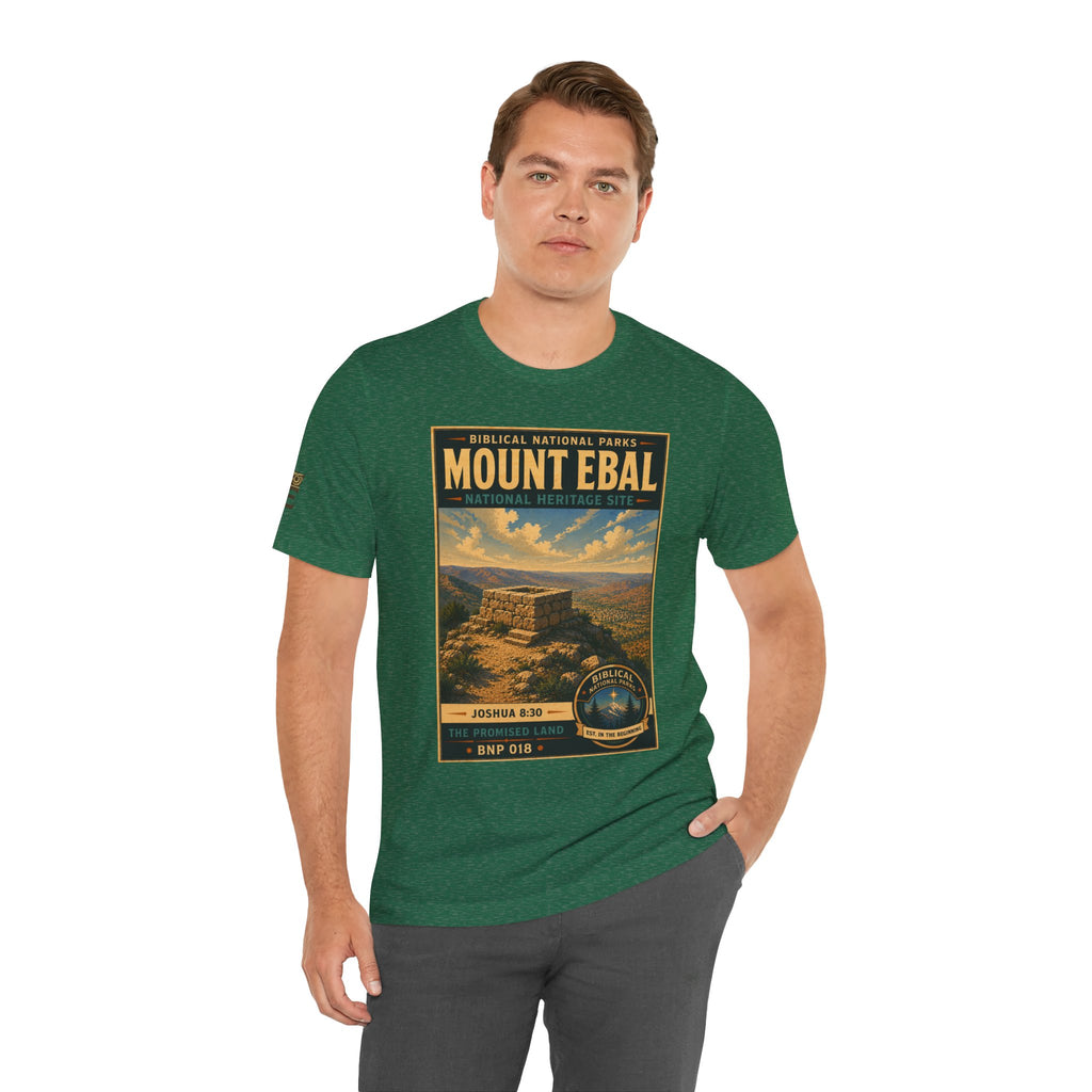Biblical National Parks Collection III- The Promised Land #018/018 Joshua 8: 30 | Vintage nature poster Tee | Biblical national parks graphic shirt