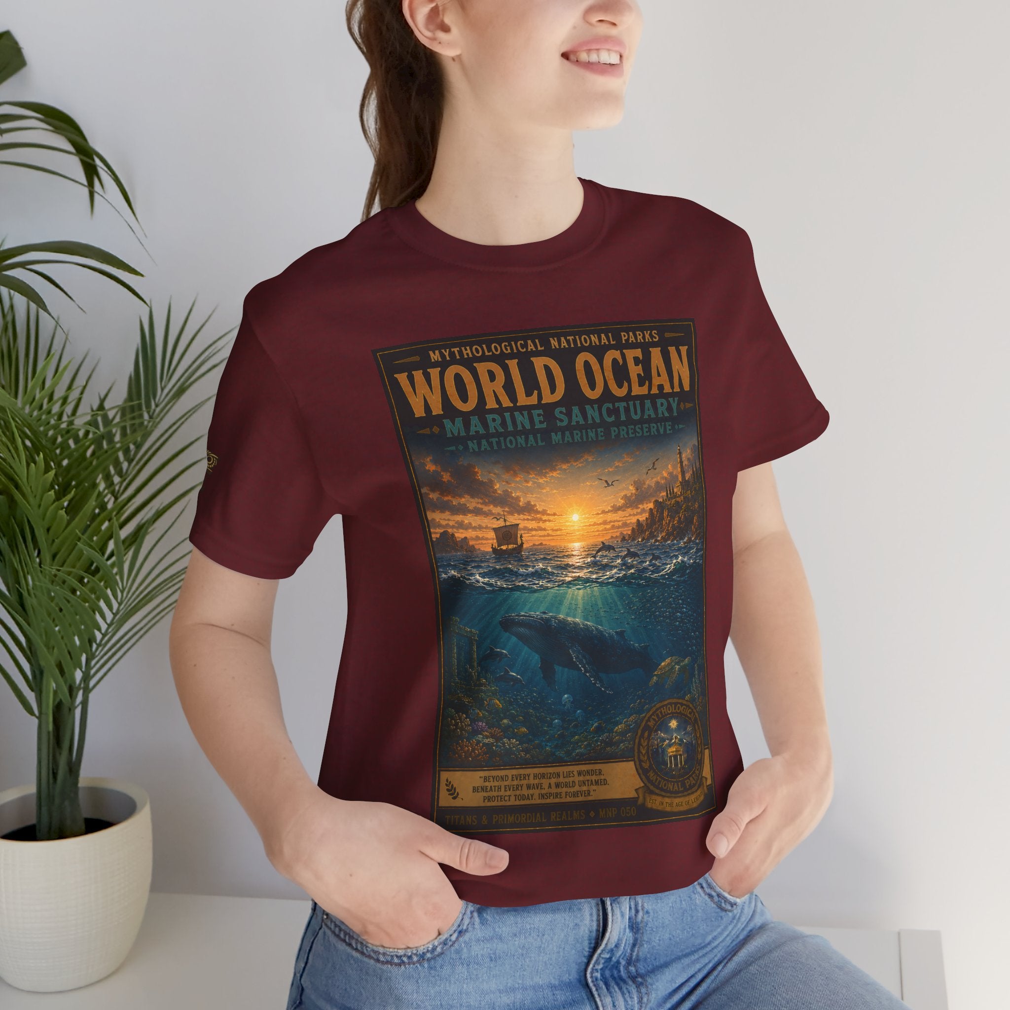 Mythological National Parks COLLECTION V- #050-050 TITANS & PRIMORDIAL REALMS | Vintage nature poster Tee | Mythological National Parks graphic shirt