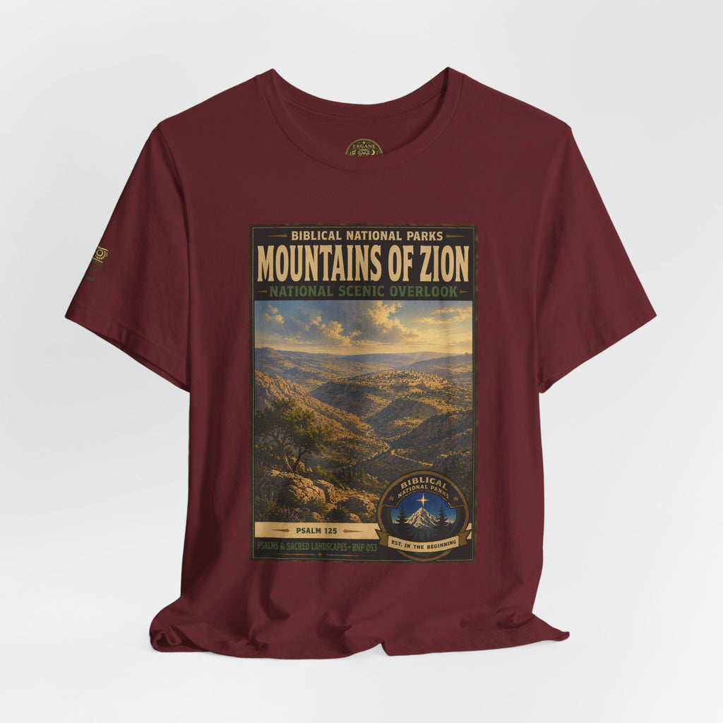 Biblical National Parks Collection IX- #053/054 -Psalms & Sacred Landscapes | Psalm 125 | Vintage nature poster Tee | Biblical national parks graphic shirt