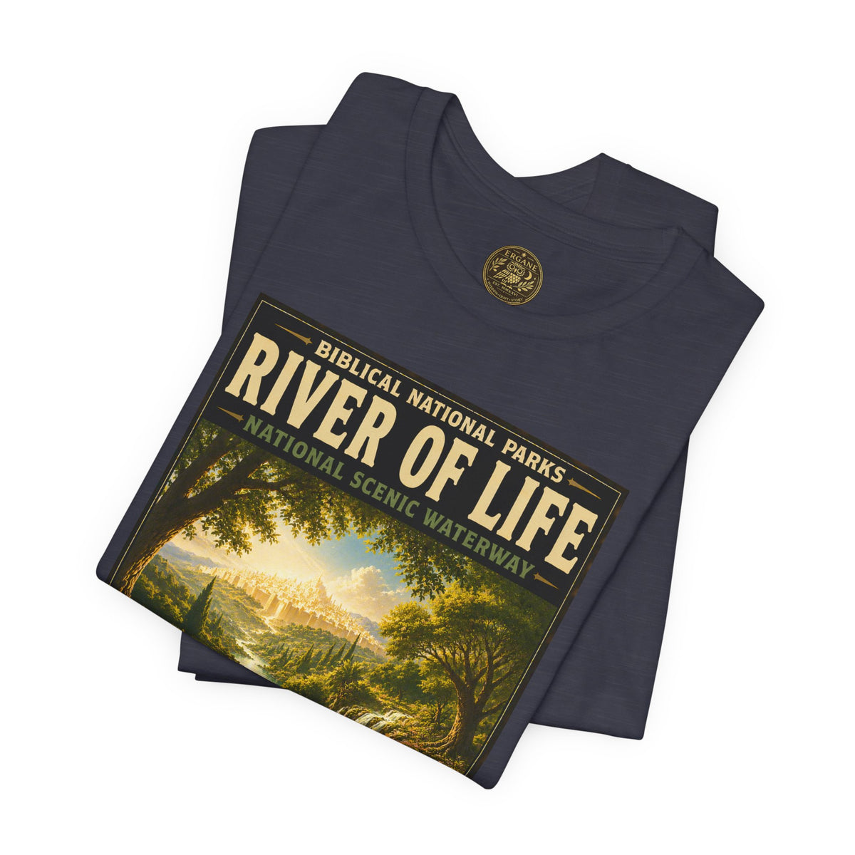 Biblical National Parks Collection X- #061/061 - Revelation: The Final Frontier | Revelation 22 | Vintage nature poster Tee | Biblical national parks graphic shirt 2