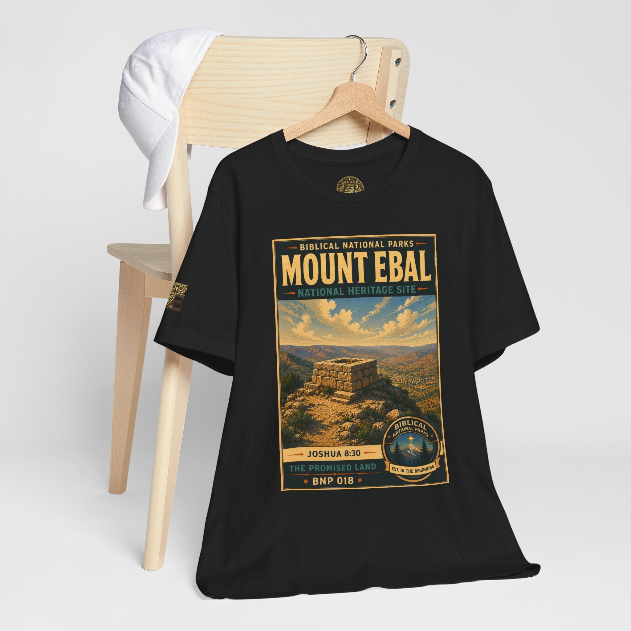 Biblical National Parks Collection III- The Promised Land #018/018 Joshua 8: 30 | Vintage nature poster Tee | Biblical national parks graphic shirt