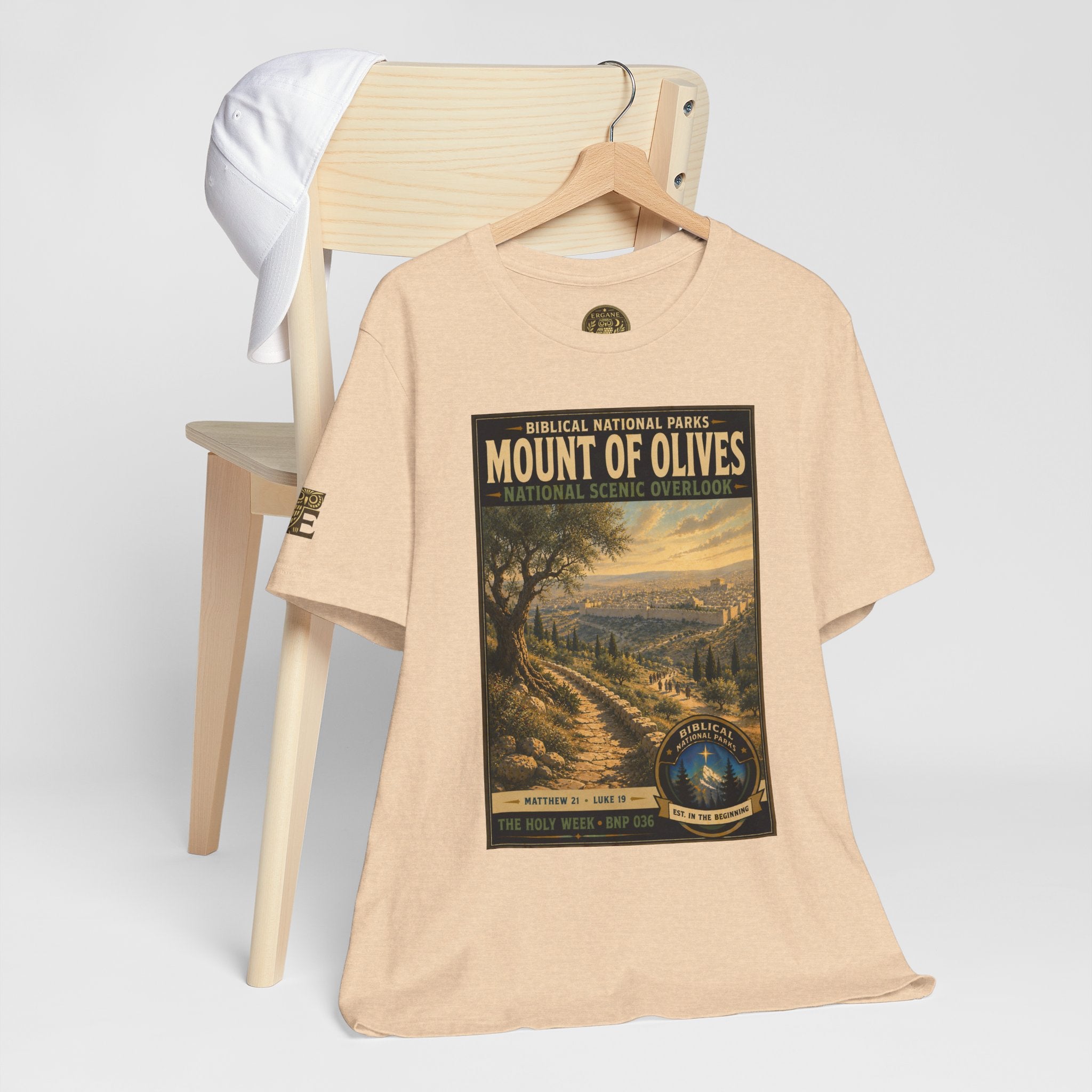 Biblical National Parks Collection VII- The Holy Week #036/041 | Matthew 21 - Luke 19 | Vintage nature poster Tee | Biblical national parks graphic shirt