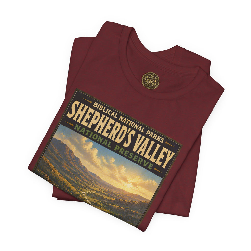 Biblical National Parks Collection IX- #050/054 -Psalms & Sacred Landscapes | Psalm 23 | Vintage nature poster Tee | Biblical national parks graphic shirt