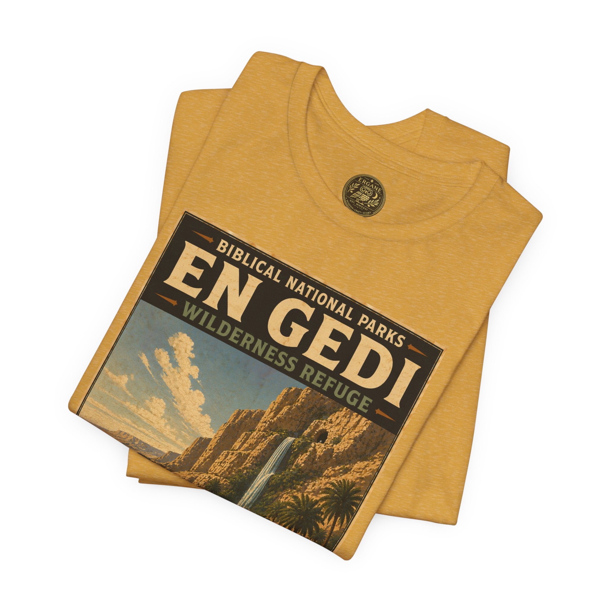 Biblical National Parks Collection IV- Heros & Battlefields #022/023 1 Samuel 23-24 | Vintage nature poster Tee | Biblical national parks graphic shirt