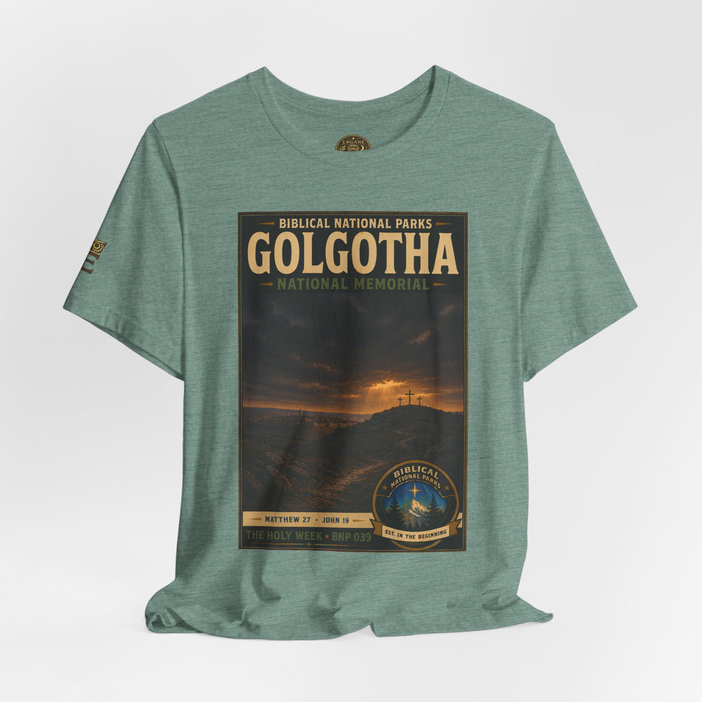 Biblical National Parks Collection VII- The Holy Week #039/041 | Matthew 27 - John 19 | Vintage nature poster Tee | Biblical national parks graphic shirt
