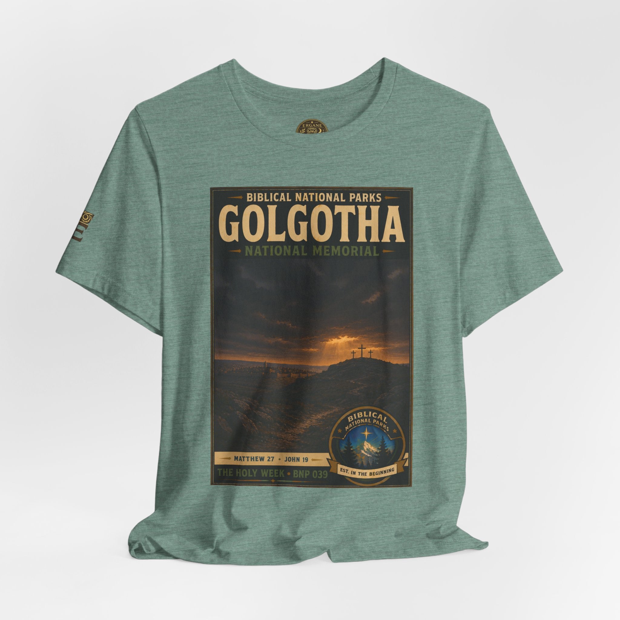 Biblical National Parks Collection VII- The Holy Week #039/041 | Matthew 27 - John 19 | Vintage nature poster Tee | Biblical national parks graphic shirt