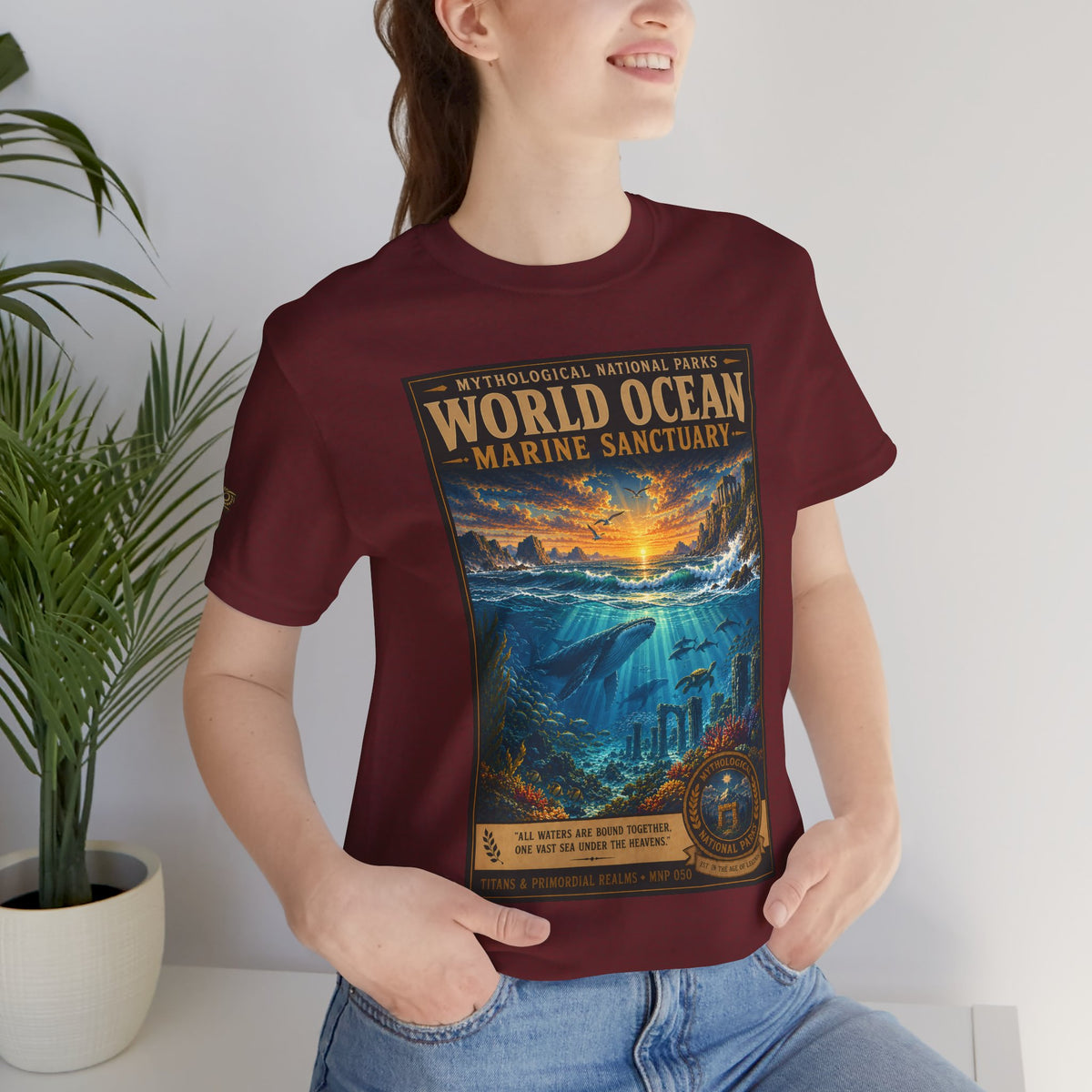 Mythological National Parks COLLECTION V- #050-050 TITANS & PRIMORDIAL REALMS | Vintage nature poster Tee | Mythological National Parks graphic shirt