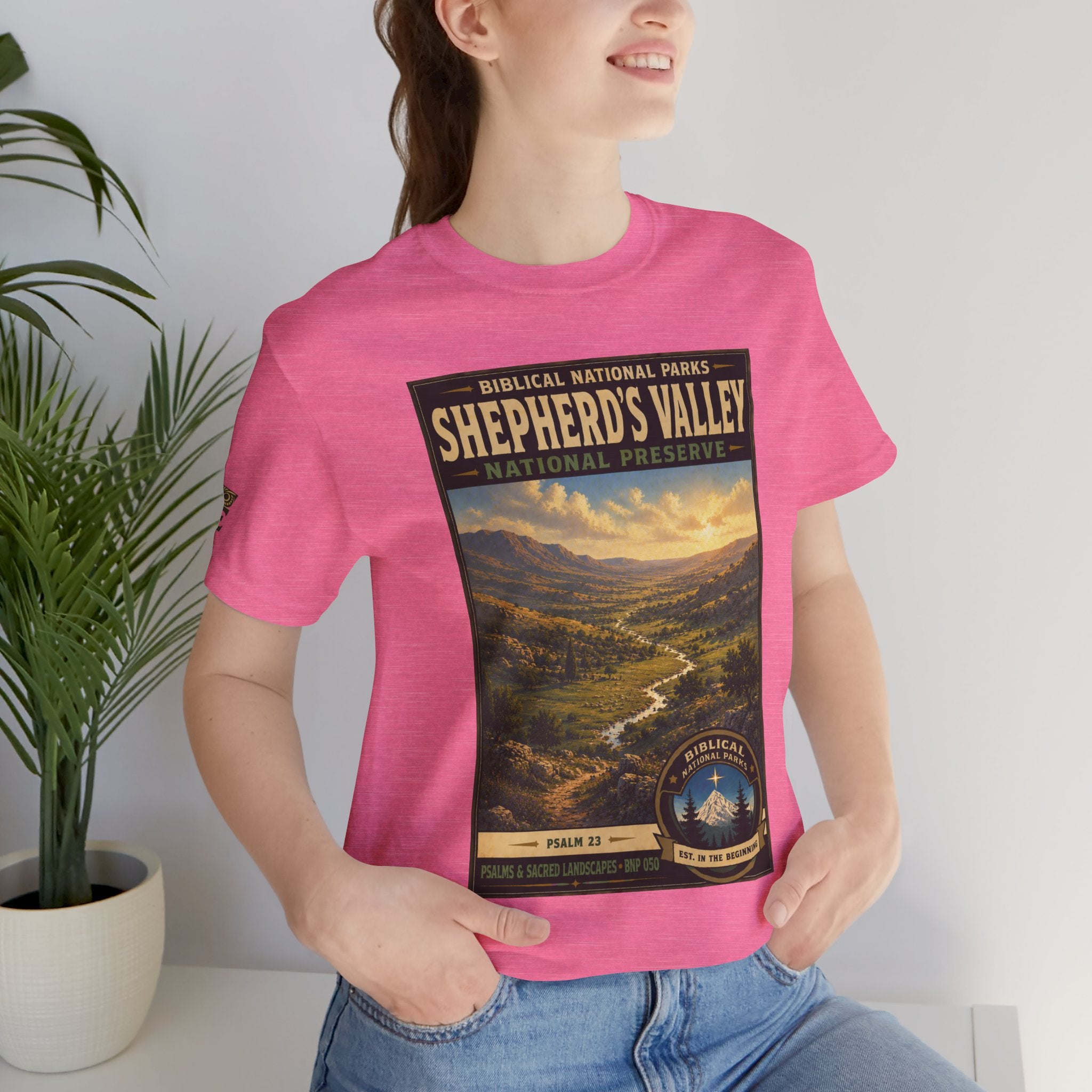 Biblical National Parks Collection IX- #050/054 -Psalms & Sacred Landscapes | Psalm 23 | Vintage nature poster Tee | Biblical national parks graphic shirt