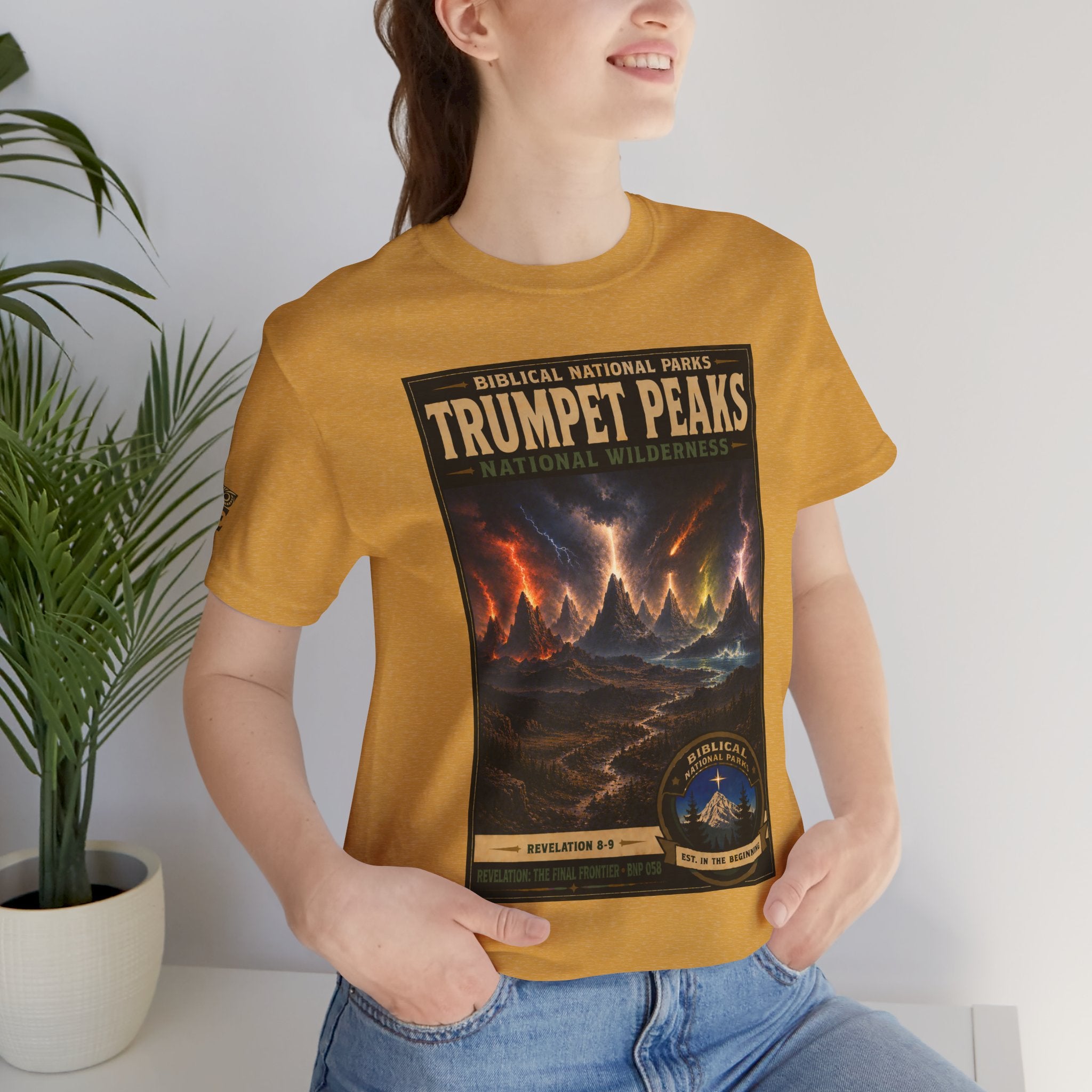 Biblical National Parks Collection X- #058/061 - Revelation: The Final Frontier | Revelation 8-9 | Vintage nature poster Tee | Biblical national parks graphic shirt
