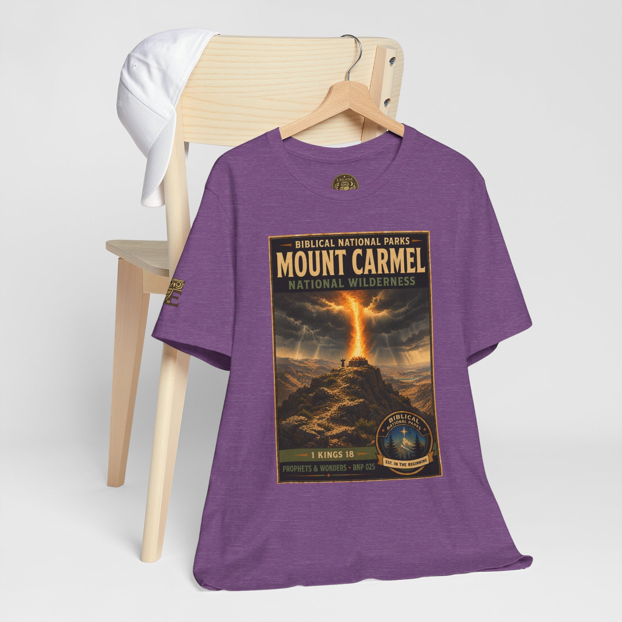 Biblical National Parks Collection V- Prophets & Wonders #025/030 1 Kings 18 | Vintage nature poster Tee | Biblical national parks graphic shirt