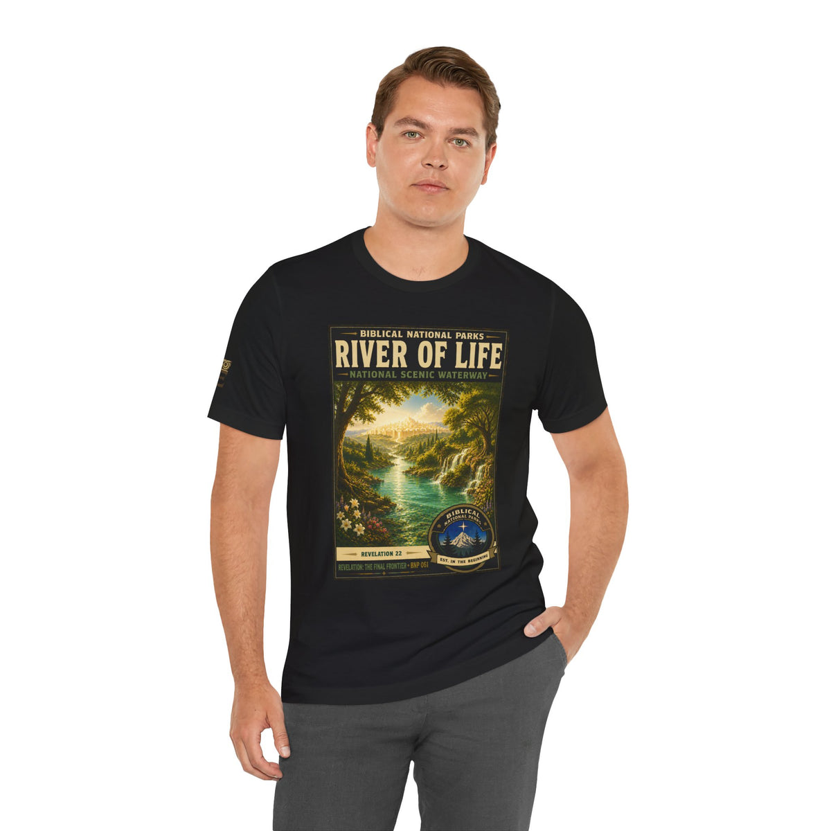 Biblical National Parks Collection X- #061/061 - Revelation: The Final Frontier | Revelation 22 | Vintage nature poster Tee | Biblical national parks graphic shirt 2