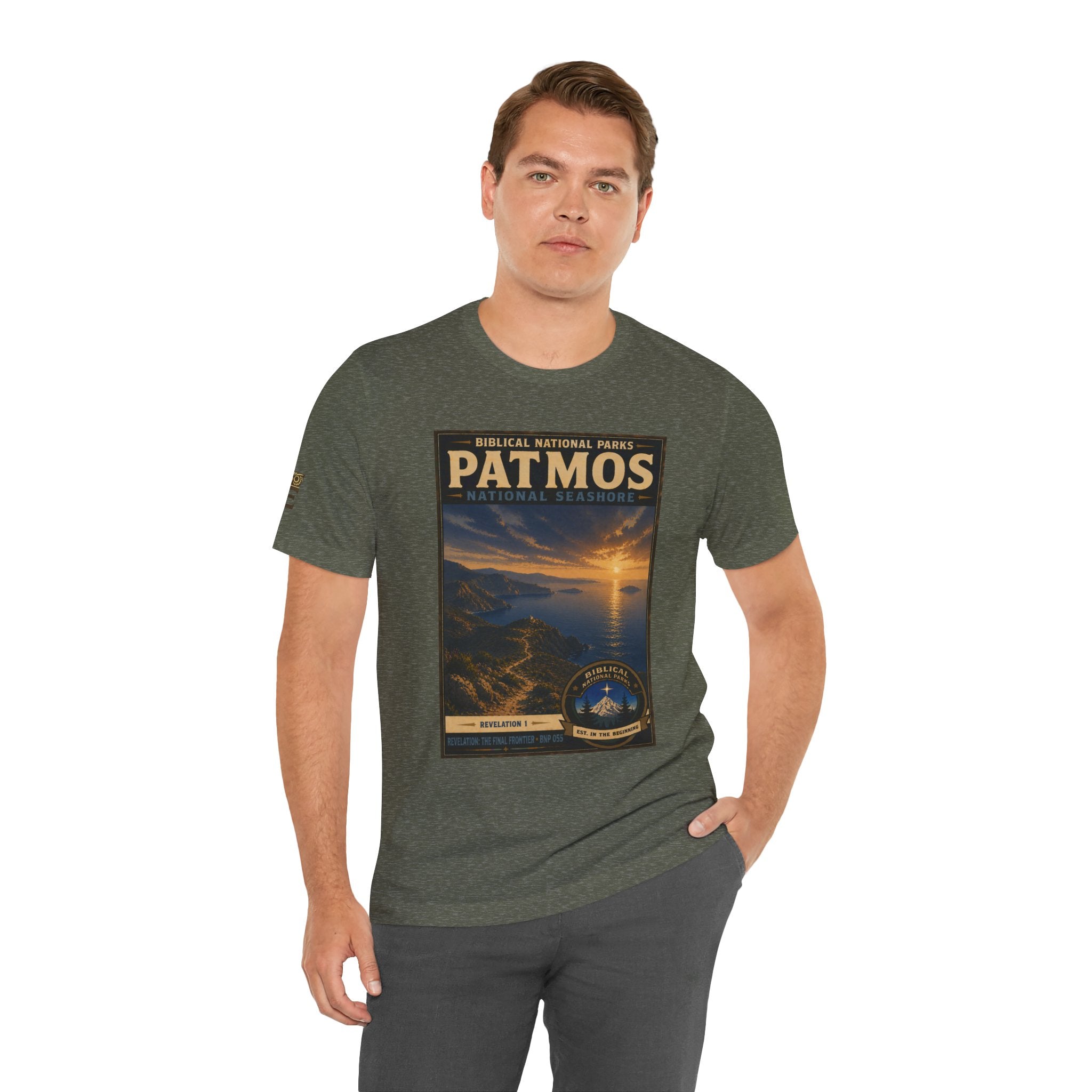 Biblical National Parks Collection X- #055/061 - Revelation: The Final Frontier | Revelation 1 | Vintage nature poster Tee | Biblical national parks graphic shirt