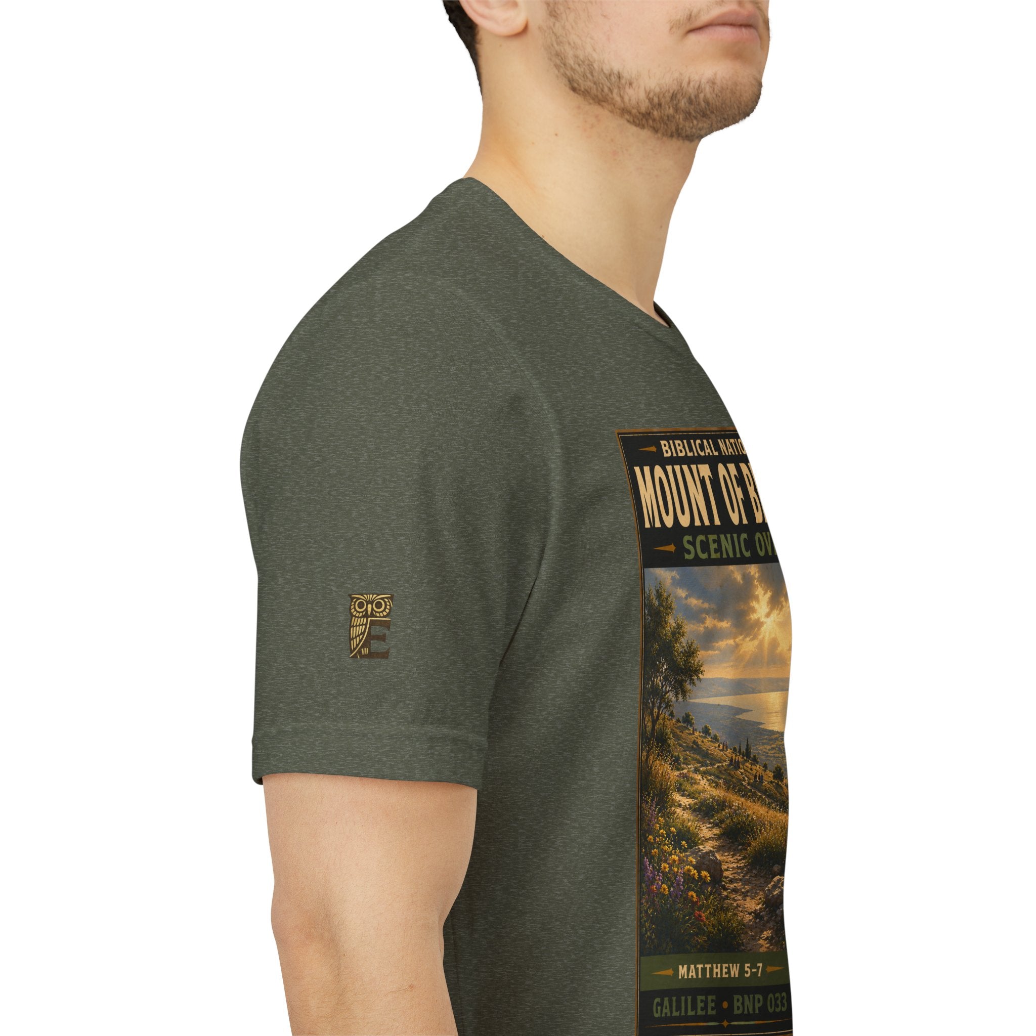 Biblical National Parks Collection VI- Galilee #033/035 Matthew 5-7 | Vintage nature poster Tee | Biblical national parks graphic shirt
