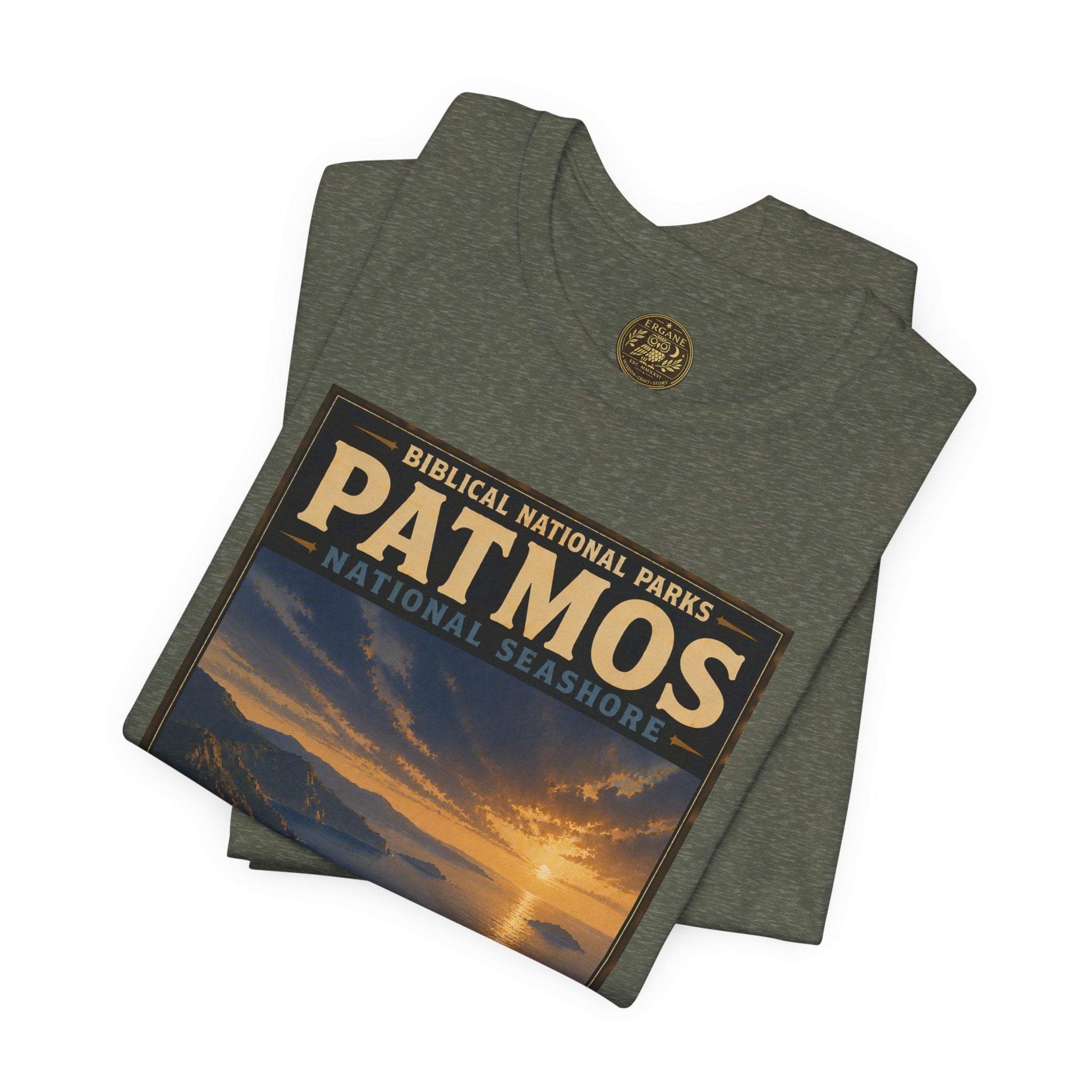 Biblical National Parks Collection X- #055/061 - Revelation: The Final Frontier | Revelation 1 | Vintage nature poster Tee | Biblical national parks graphic shirt