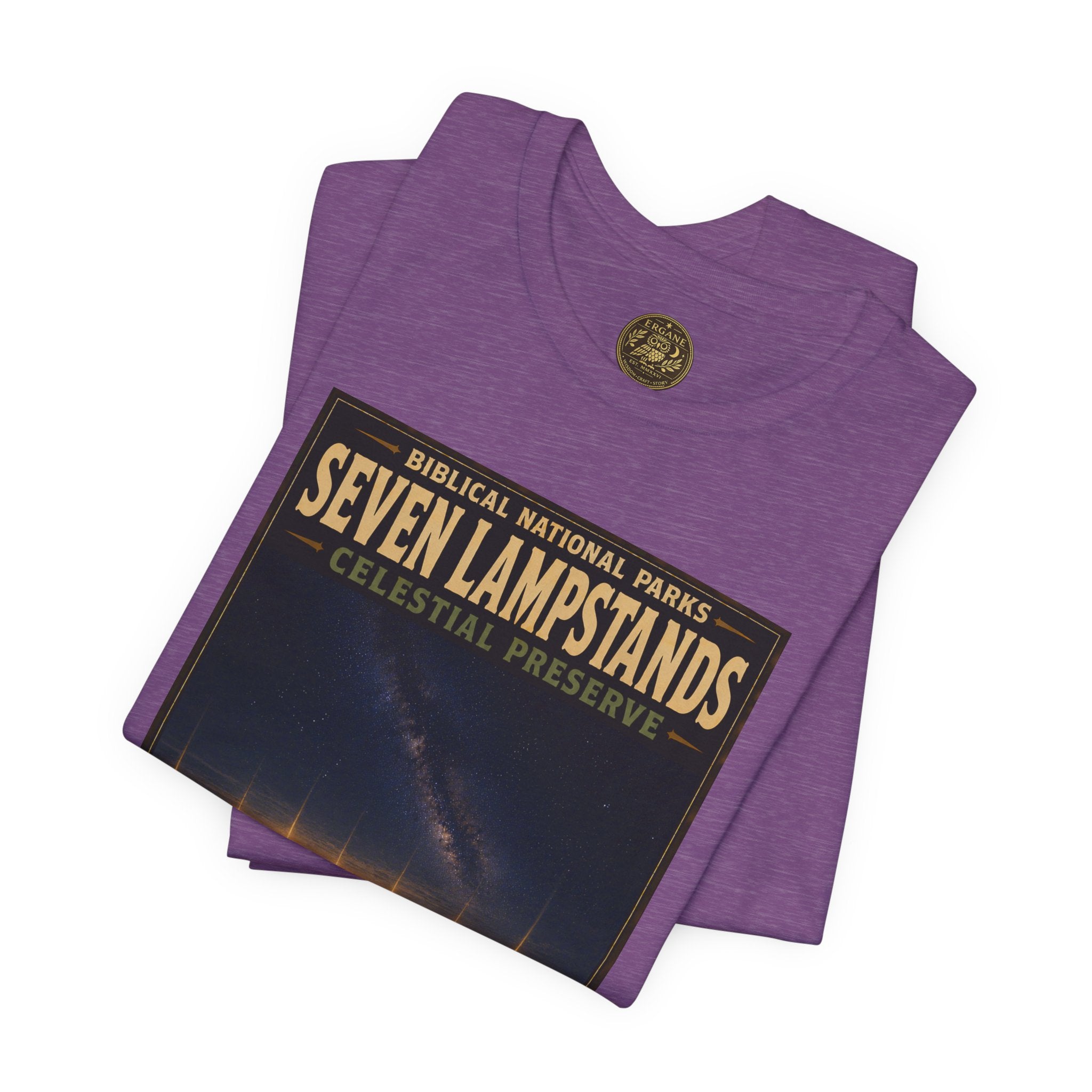 Biblical National Parks Collection X- #056/061 - Revelation: The Final Frontier | Revelation 1: 12-20 | Vintage nature poster Tee | Biblical national parks graphic shirt
