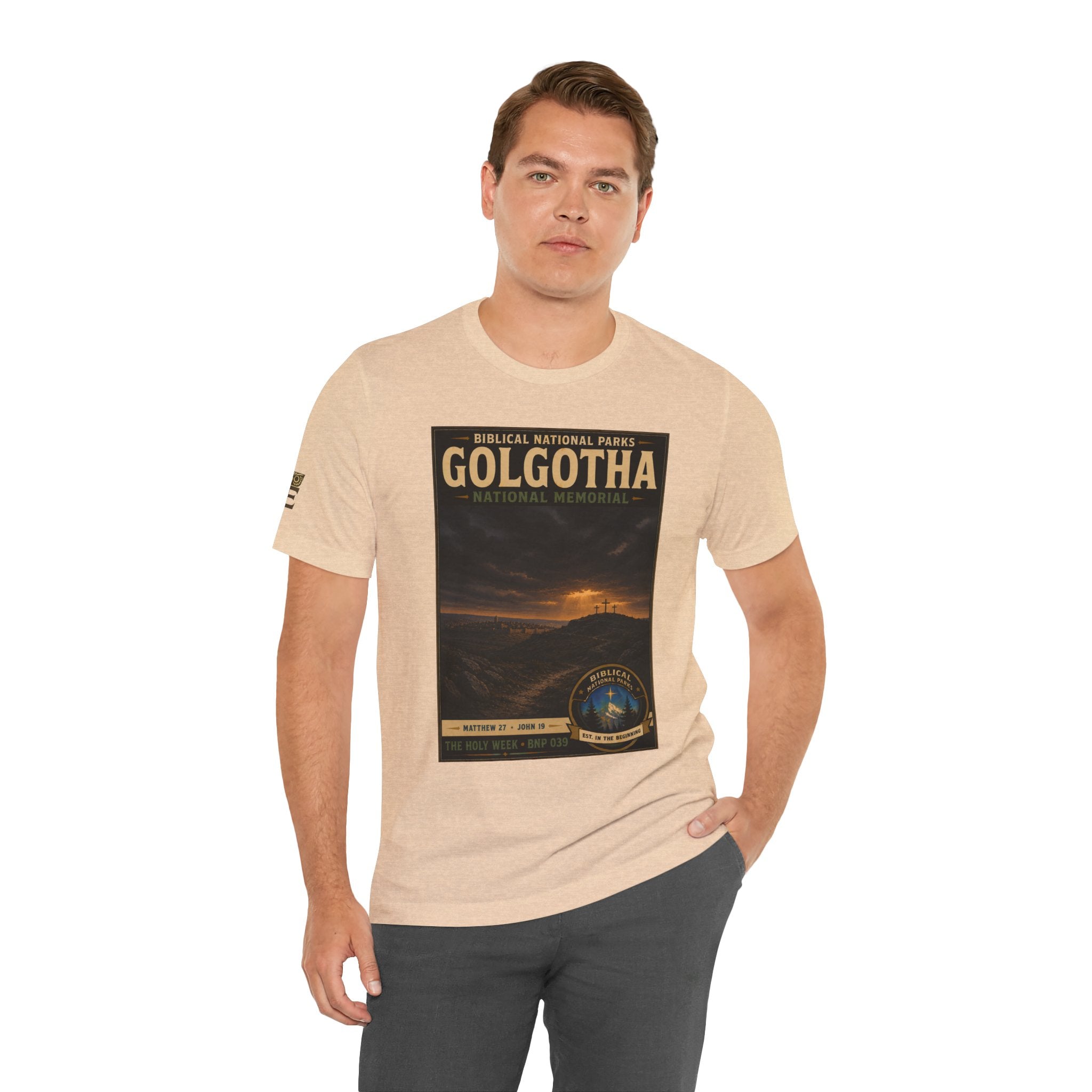 Biblical National Parks Collection VII- The Holy Week #039/041 | Matthew 27 - John 19 | Vintage nature poster Tee | Biblical national parks graphic shirt