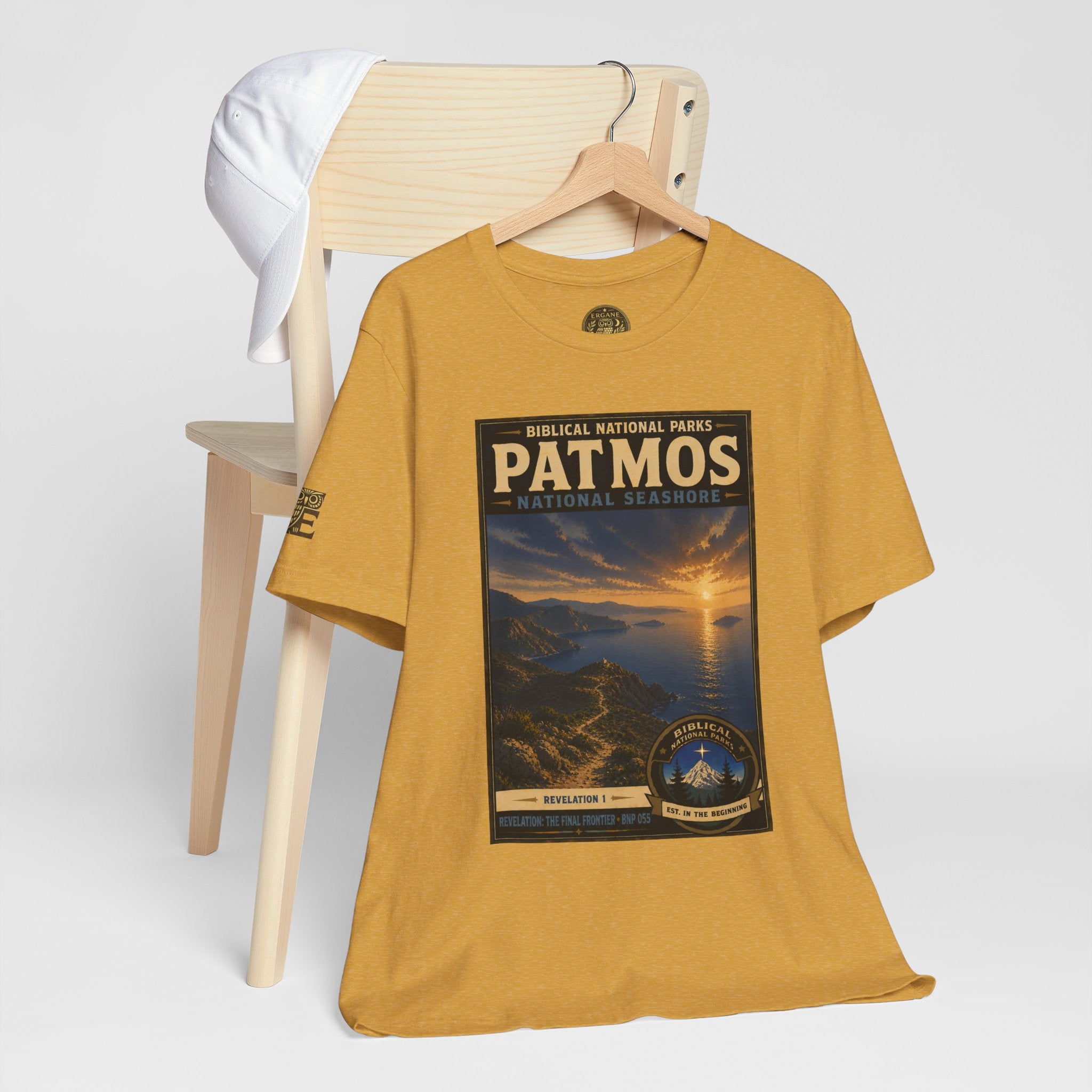 Biblical National Parks Collection X- #055/061 - Revelation: The Final Frontier | Revelation 1 | Vintage nature poster Tee | Biblical national parks graphic shirt