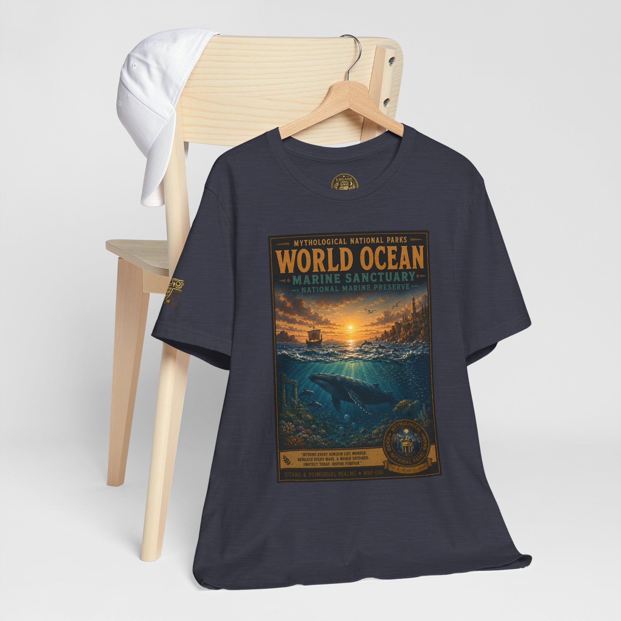 Mythological National Parks COLLECTION V- #050-050 TITANS & PRIMORDIAL REALMS | Vintage nature poster Tee | Mythological National Parks graphic shirt