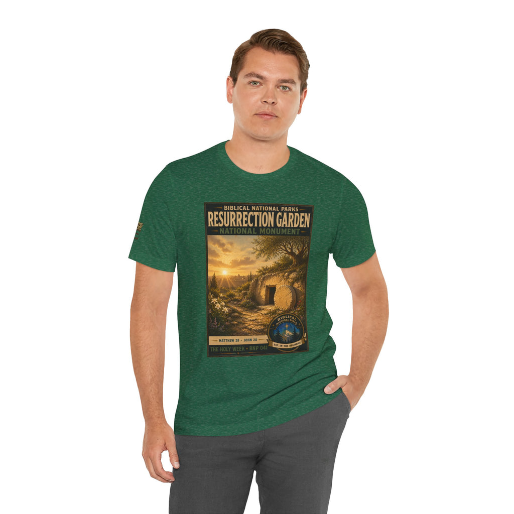 Biblical National Parks Collection VII- The Holy Week #041/041 | Matthew 28 - John 20 | Vintage nature poster Tee | Biblical national parks graphic shirt