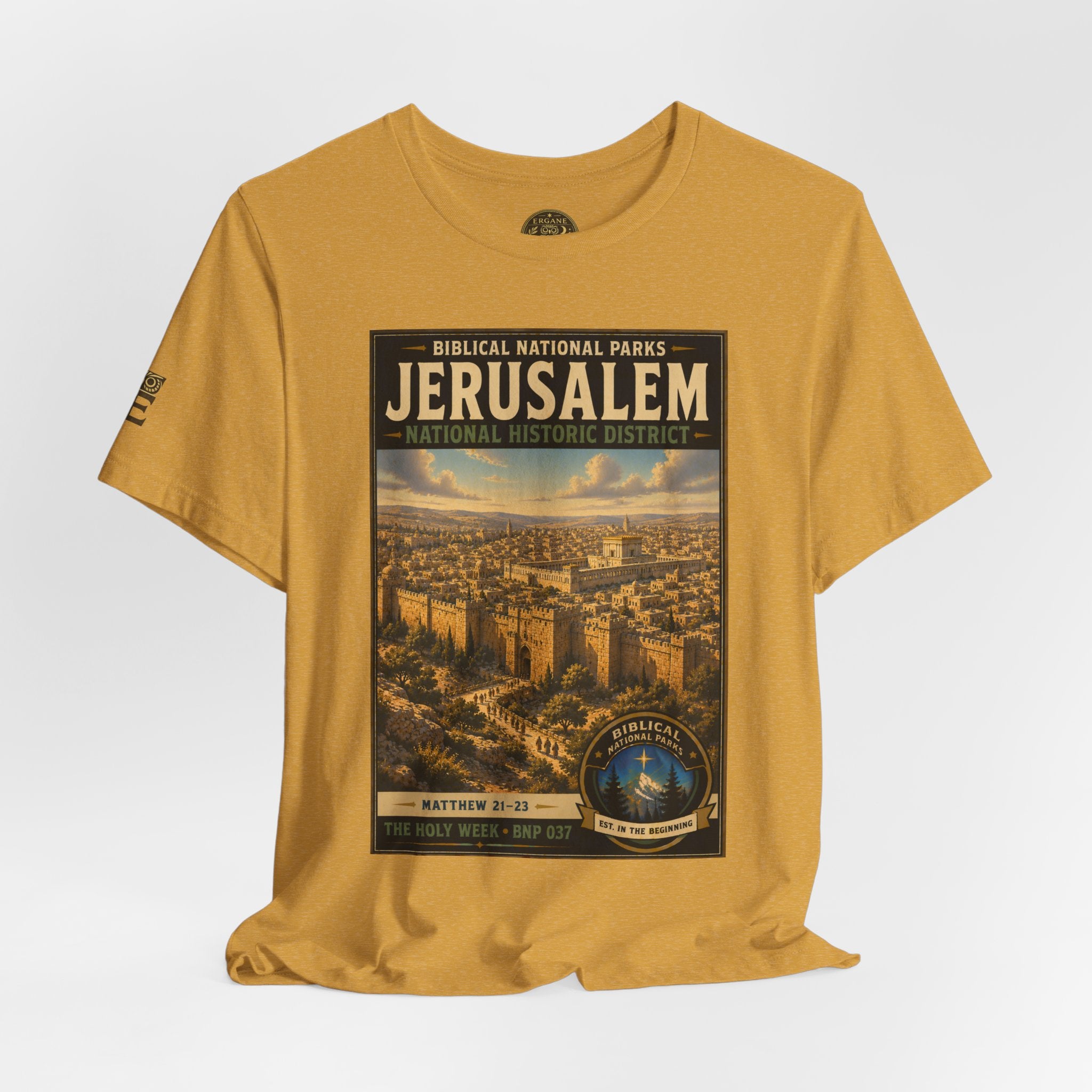 Biblical National Parks Collection VII- The Holy Week #037/041 | Matthew 21-23 | Vintage nature poster Tee | Biblical national parks graphic shirt