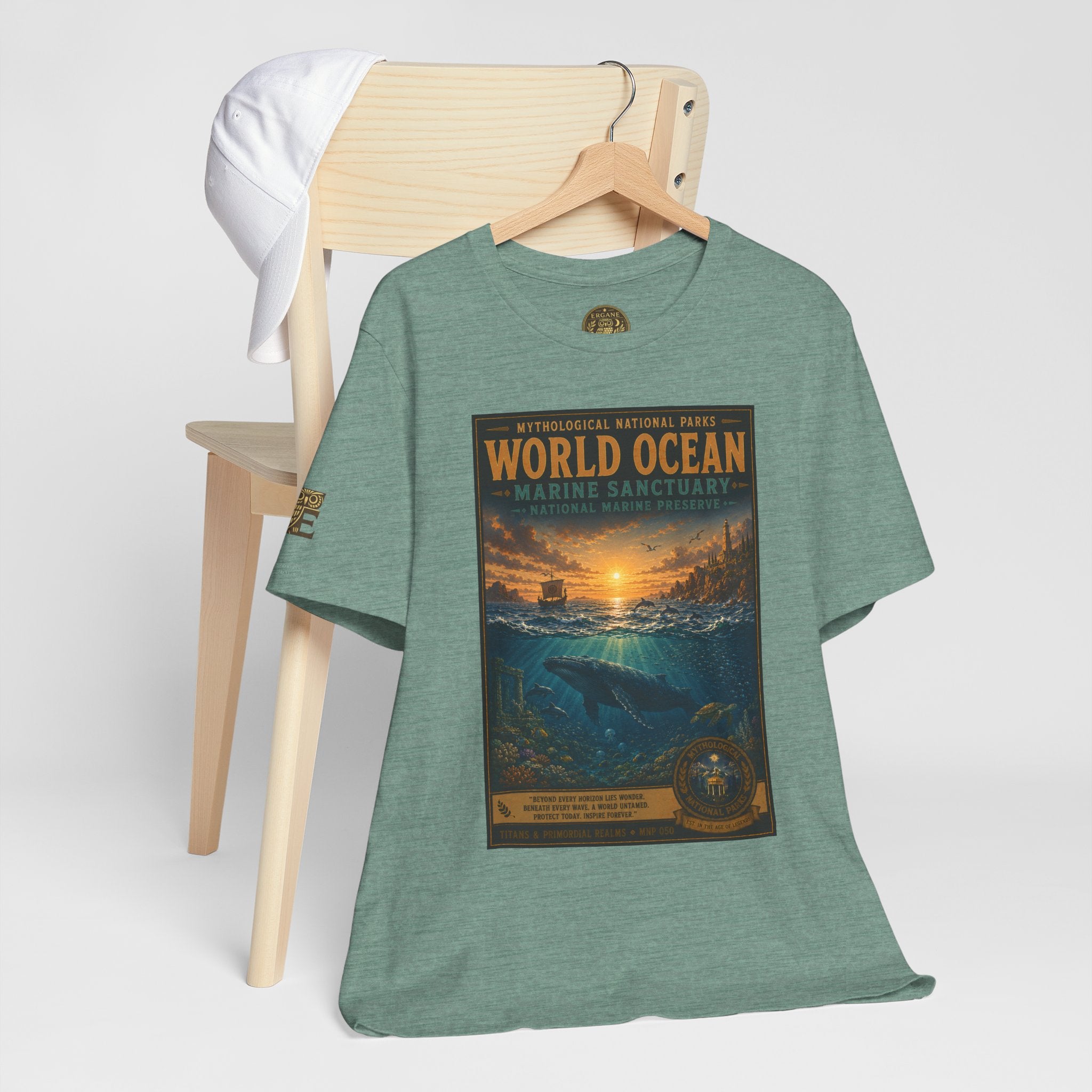 Mythological National Parks COLLECTION V- #050-050 TITANS & PRIMORDIAL REALMS | Vintage nature poster Tee | Mythological National Parks graphic shirt