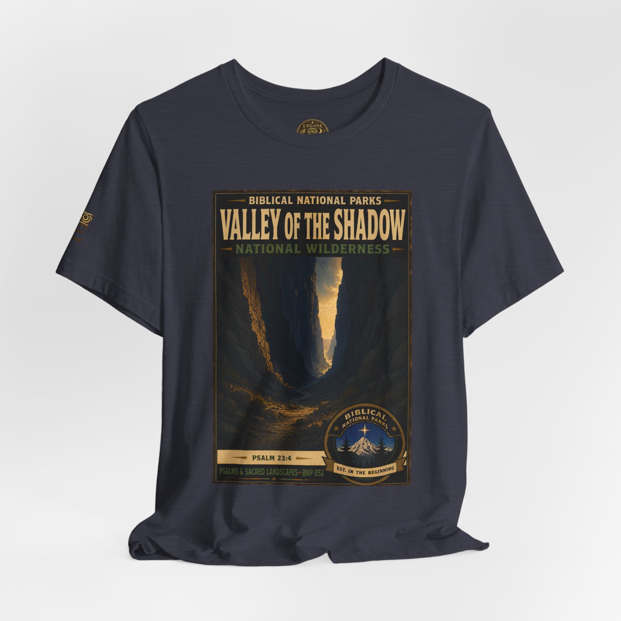 Biblical National Parks Collection IX- #052/054 -Psalms & Sacred Landscapes | Psalm 23:4 | Vintage nature poster Tee | Biblical national parks graphic shirt