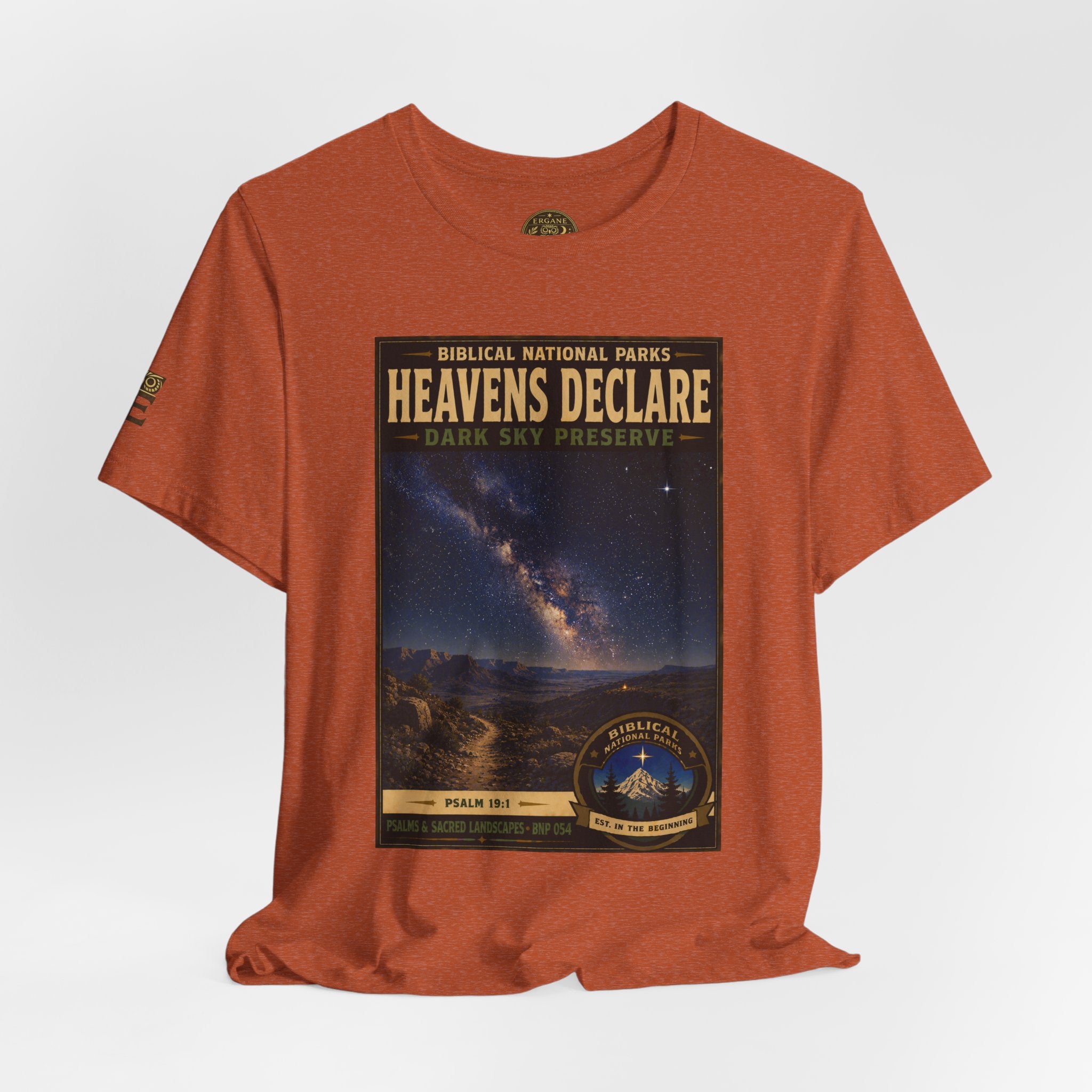 Biblical National Parks Collection IX- #054/054 -Psalms & Sacred Landscapes | Psalm 19:1 | Vintage nature poster Tee | Biblical national parks graphic shirt