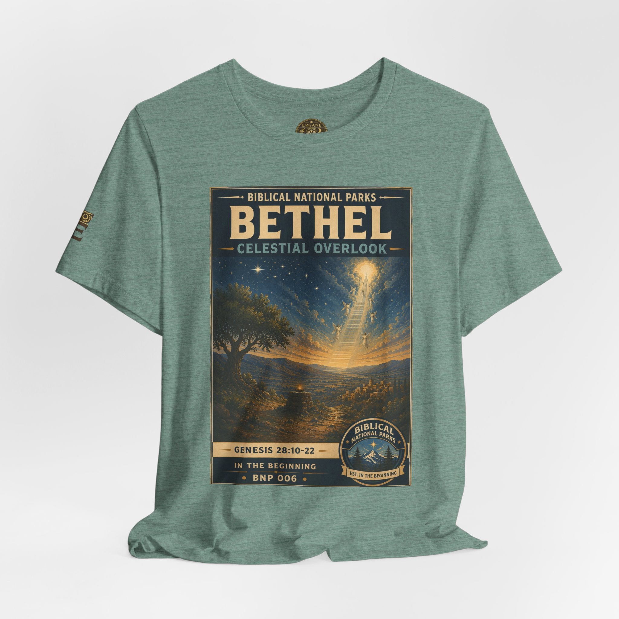 Biblical National Parks Collection I- In The Beginning #006/006 Genesis 28: 10-22 | Vintage nature poster Tee | Biblical national parks graphic shirt