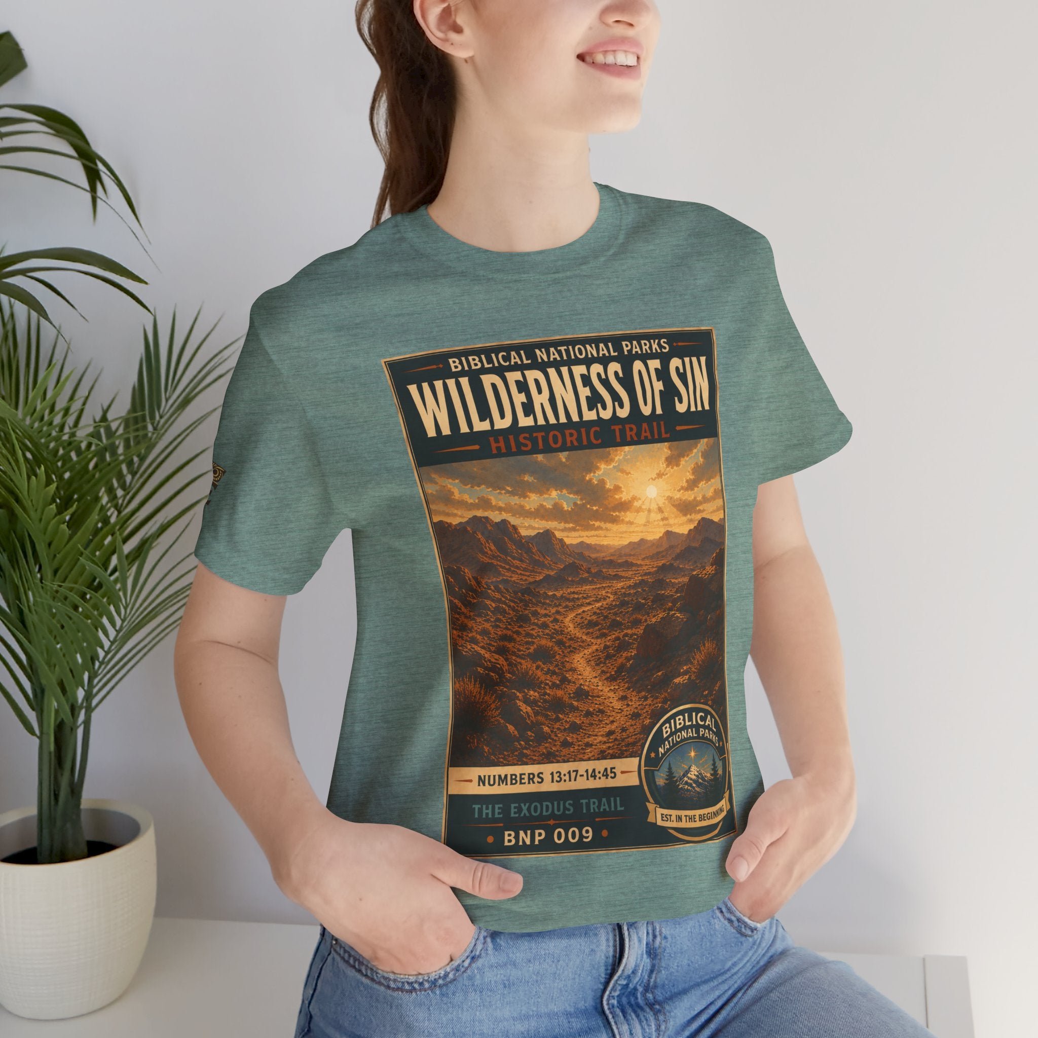 Biblical National Parks Collection II- The Exodus Trail #009/013 Exodus 13: 17 - 14:45 | Vintage nature poster Tee | Biblical national parks graphic shirt