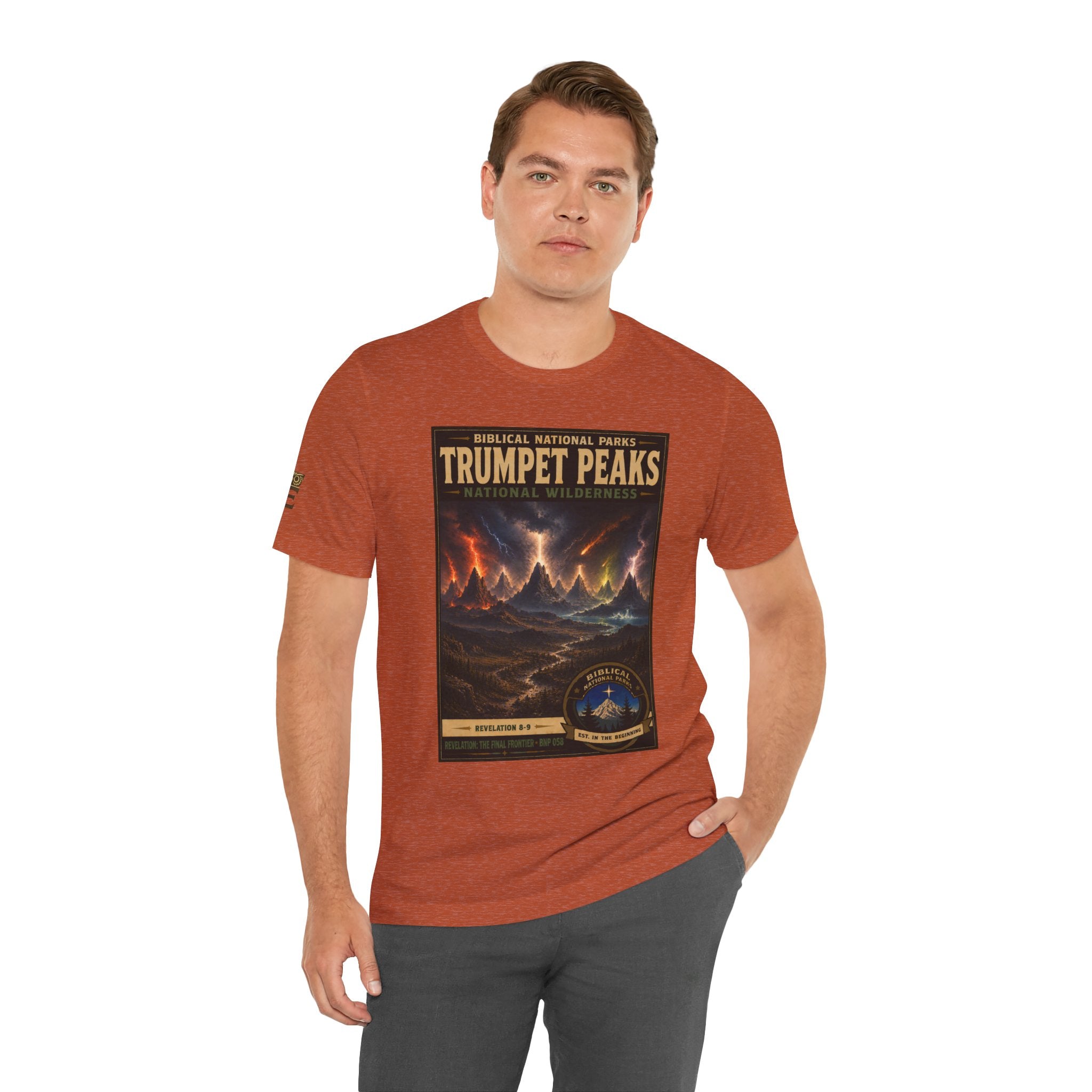 Biblical National Parks Collection X- #058/061 - Revelation: The Final Frontier | Revelation 8-9 | Vintage nature poster Tee | Biblical national parks graphic shirt