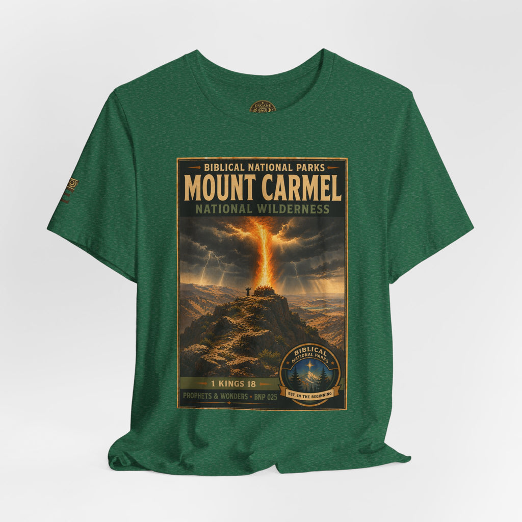 Biblical National Parks Collection V- Prophets & Wonders #025/030 1 Kings 18 | Vintage nature poster Tee | Biblical national parks graphic shirt