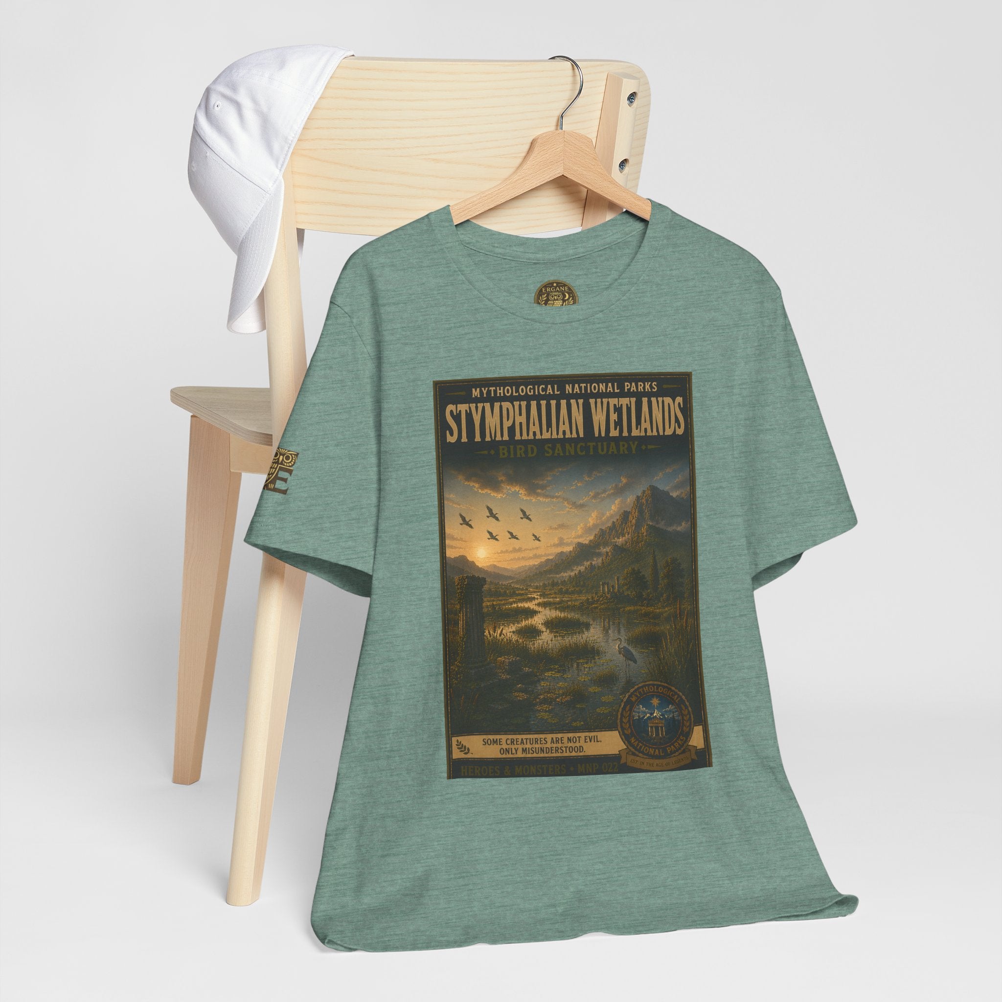 Mythological National Parks Collection III- #022-028 - Heros & Monsters | Vintage nature poster Tee | Mythological National Parks graphic shirt