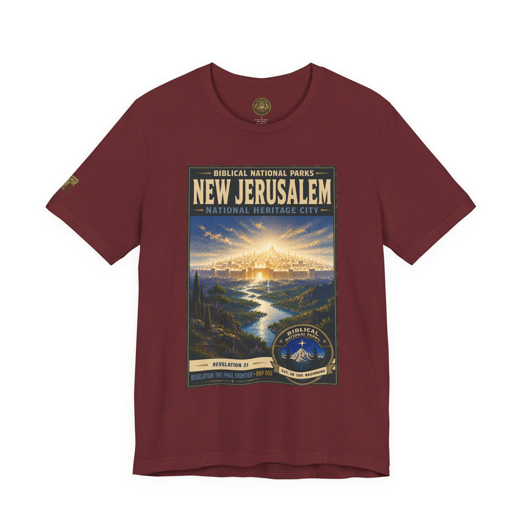 Biblical National Parks Collection X- #060/061 - Revelation: The Final Frontier | Revelation 21 | Vintage nature poster Tee | Biblical national parks graphic shirt 2