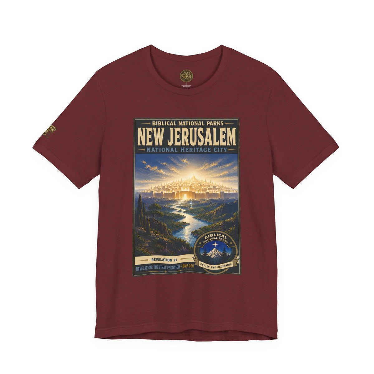 Biblical National Parks Collection X- #060/061 - Revelation: The Final Frontier | Revelation 21 | Vintage nature poster Tee | Biblical national parks graphic shirt 2