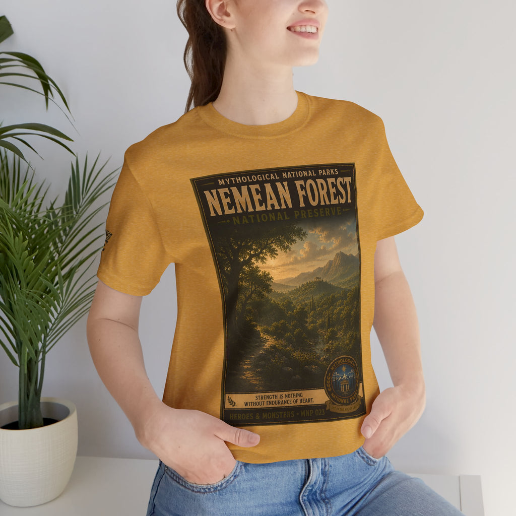 Mythological National Parks Collection III- #023-028 - Heros & Monsters | Vintage nature poster Tee | Mythological National Parks graphic shirt