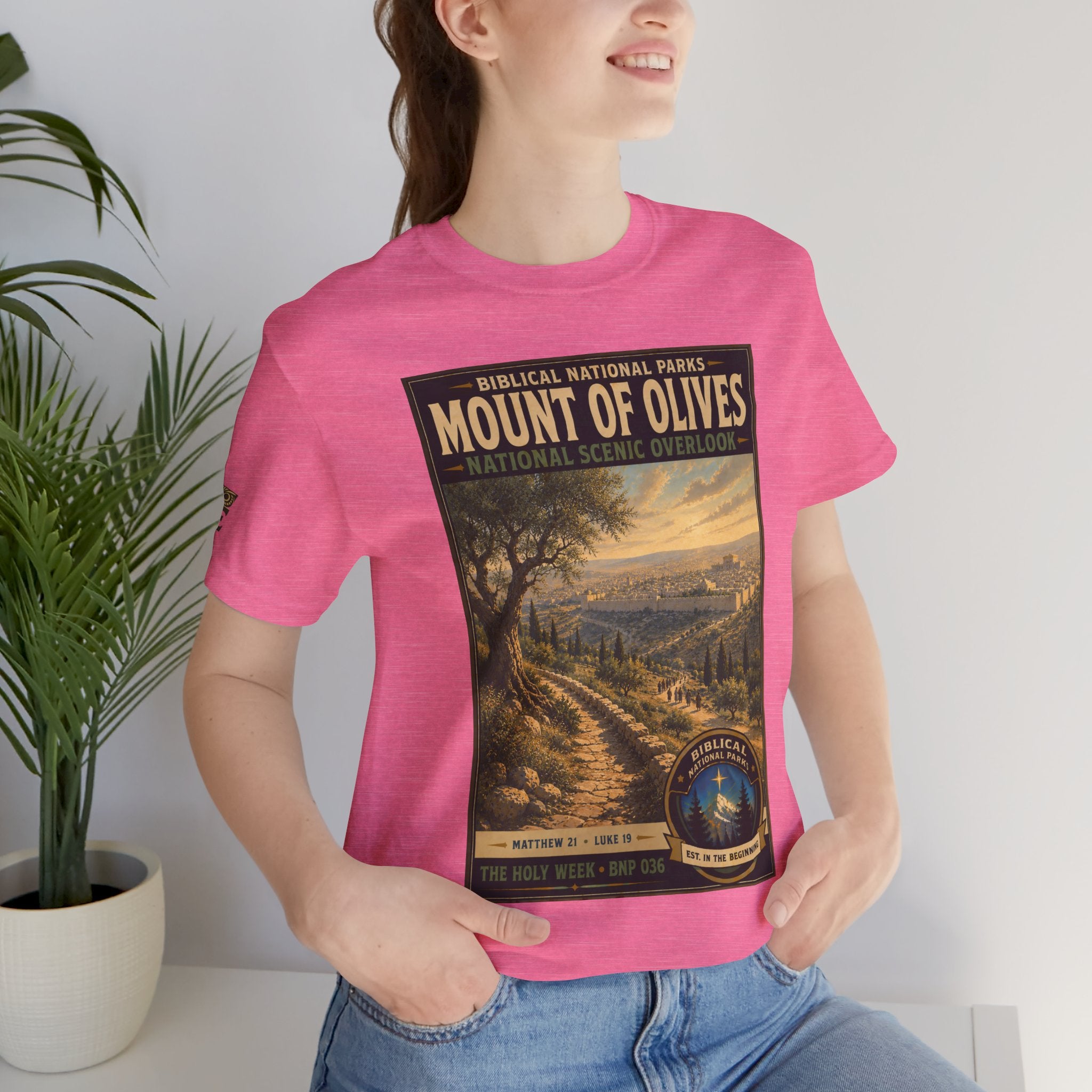 Biblical National Parks Collection VII- The Holy Week #036/041 | Matthew 21 - Luke 19 | Vintage nature poster Tee | Biblical national parks graphic shirt