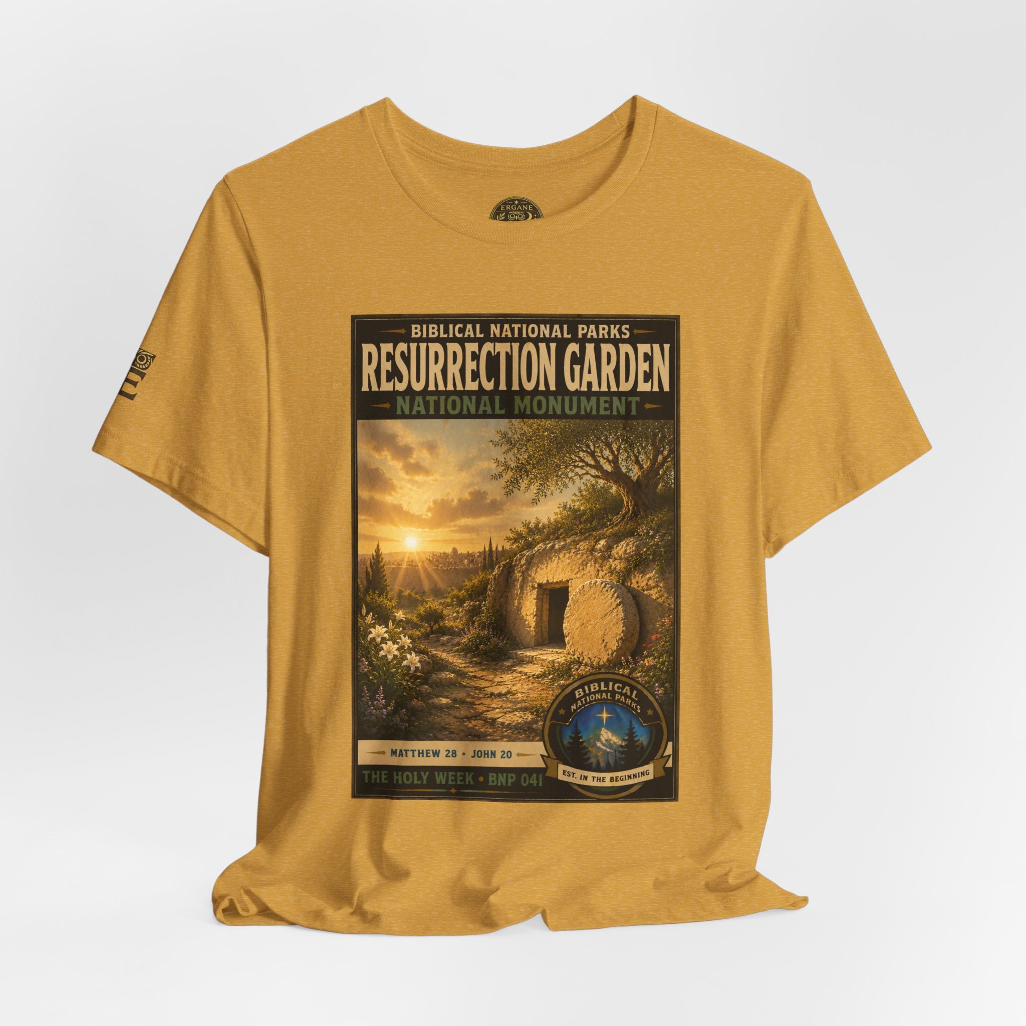 Biblical National Parks Collection VII- The Holy Week #041/041 | Matthew 28 - John 20 | Vintage nature poster Tee | Biblical national parks graphic shirt