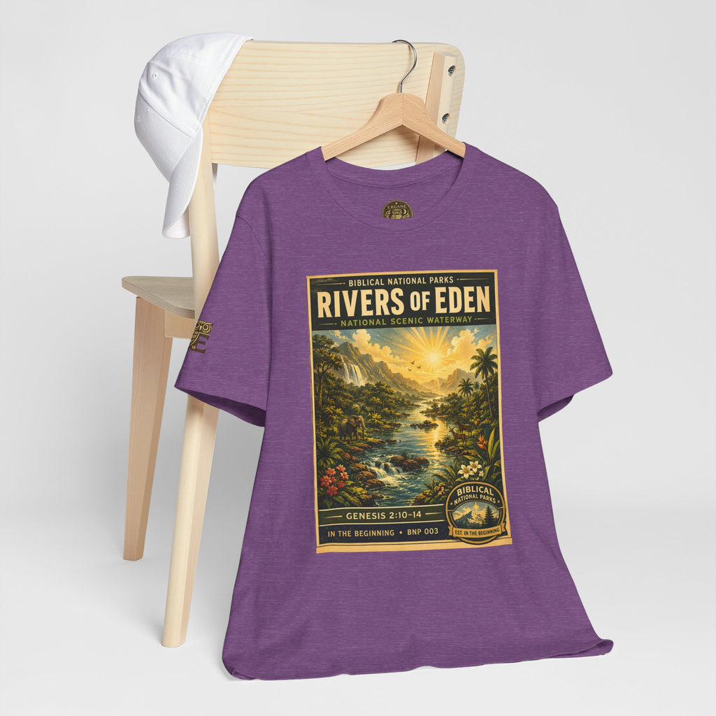 Biblical National Parks Collection I- In The Beginning #003/006 Genesis 2:10-14 | Vintage nature poster Tee | Biblical national parks graphic shirt