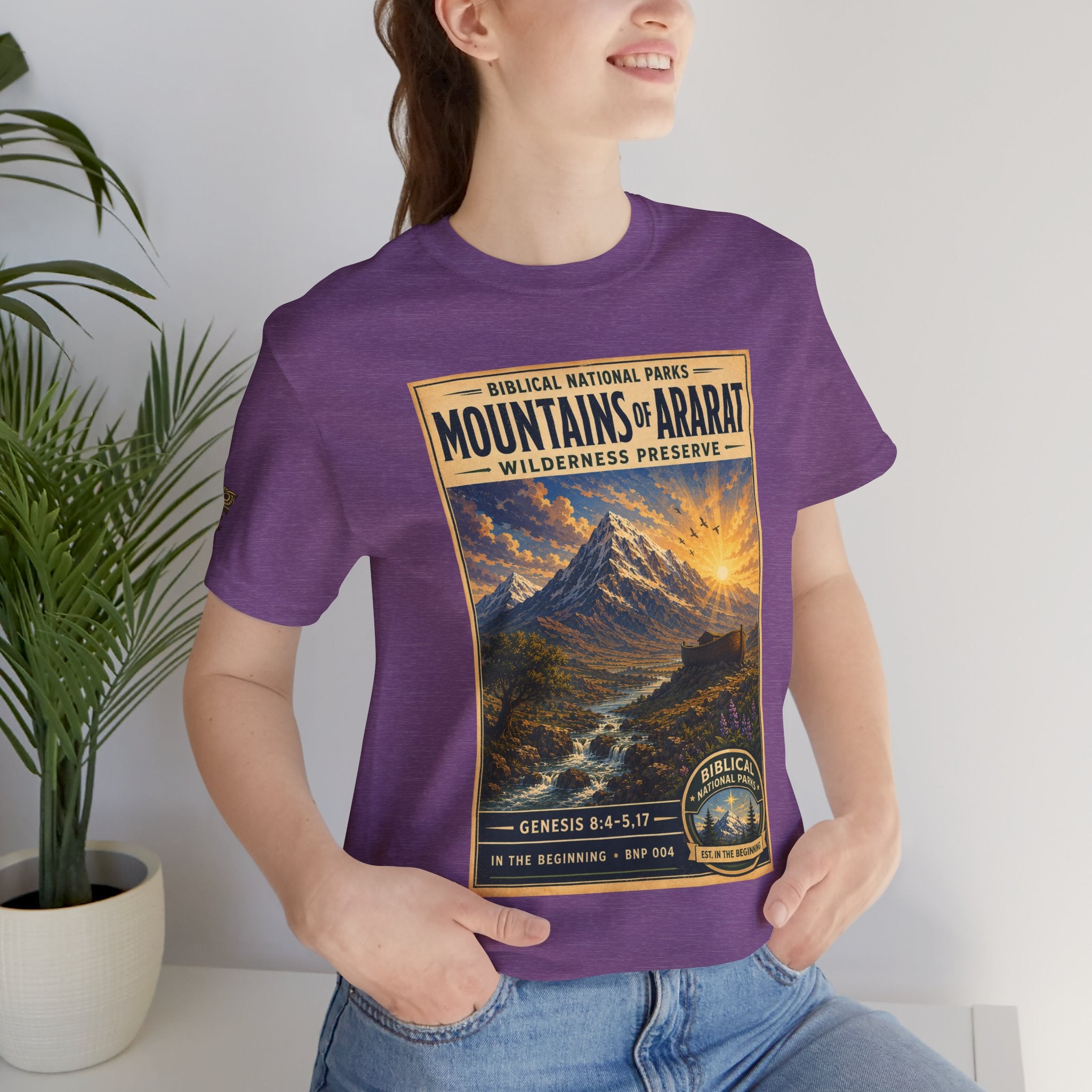 Biblical National Parks Collection I- In The Beginning #004/006 Genesis 8:4-5,17 | Vintage nature poster Tee | Biblical national parks graphic shirt