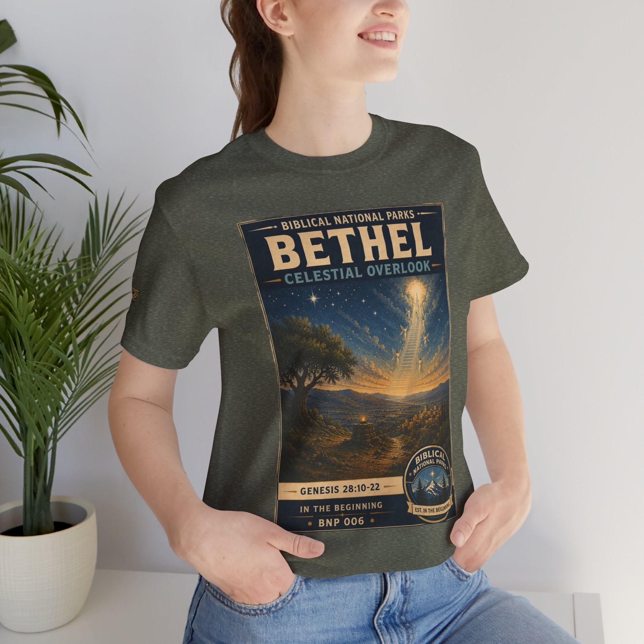Biblical National Parks Collection I- In The Beginning #006/006 Genesis 28: 10-22 | Vintage nature poster Tee | Biblical national parks graphic shirt