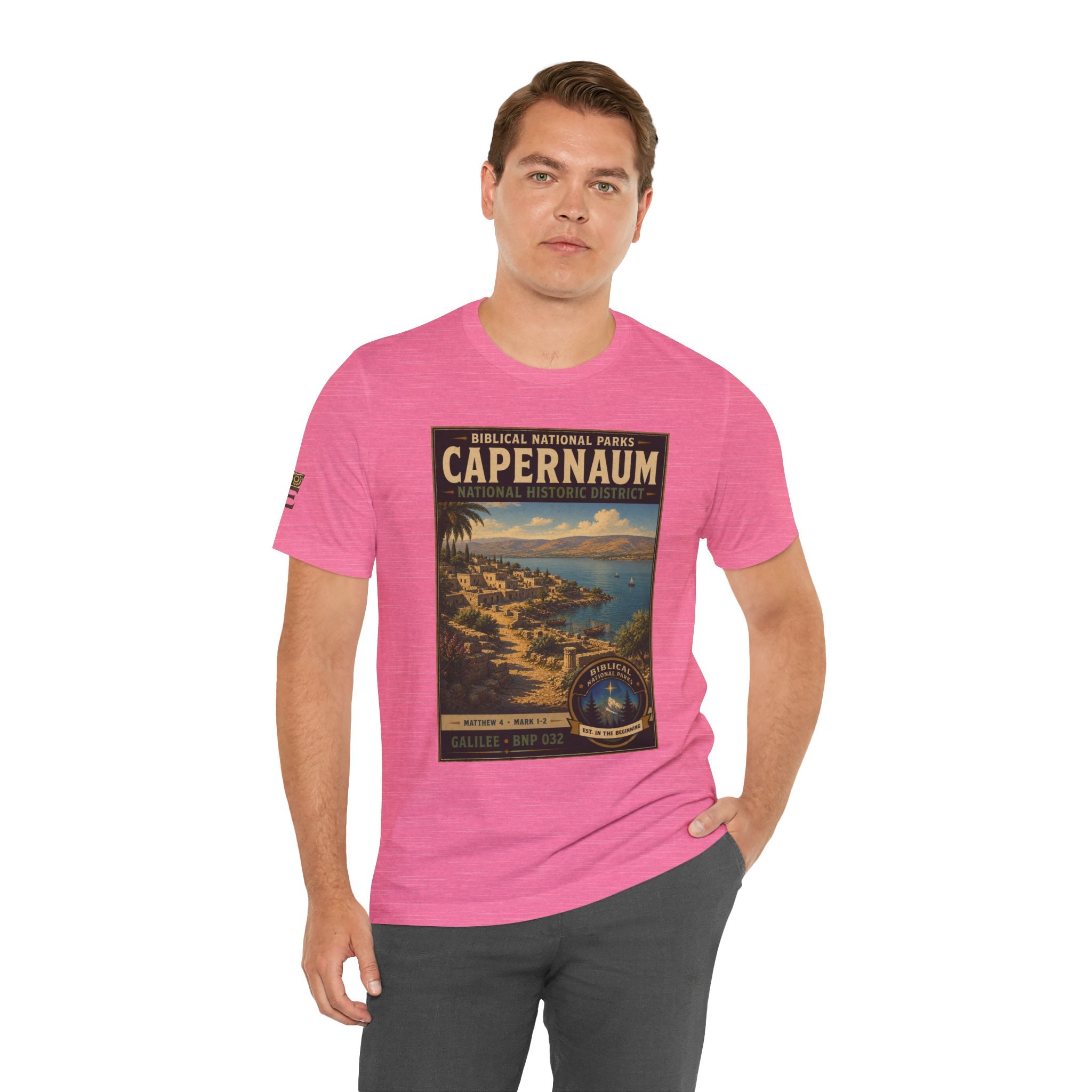 Biblical National Parks Collection VI- Galilee #032/035 Matthew 4 & Mark 1-2 | Vintage nature poster Tee | Biblical national parks graphic shirt