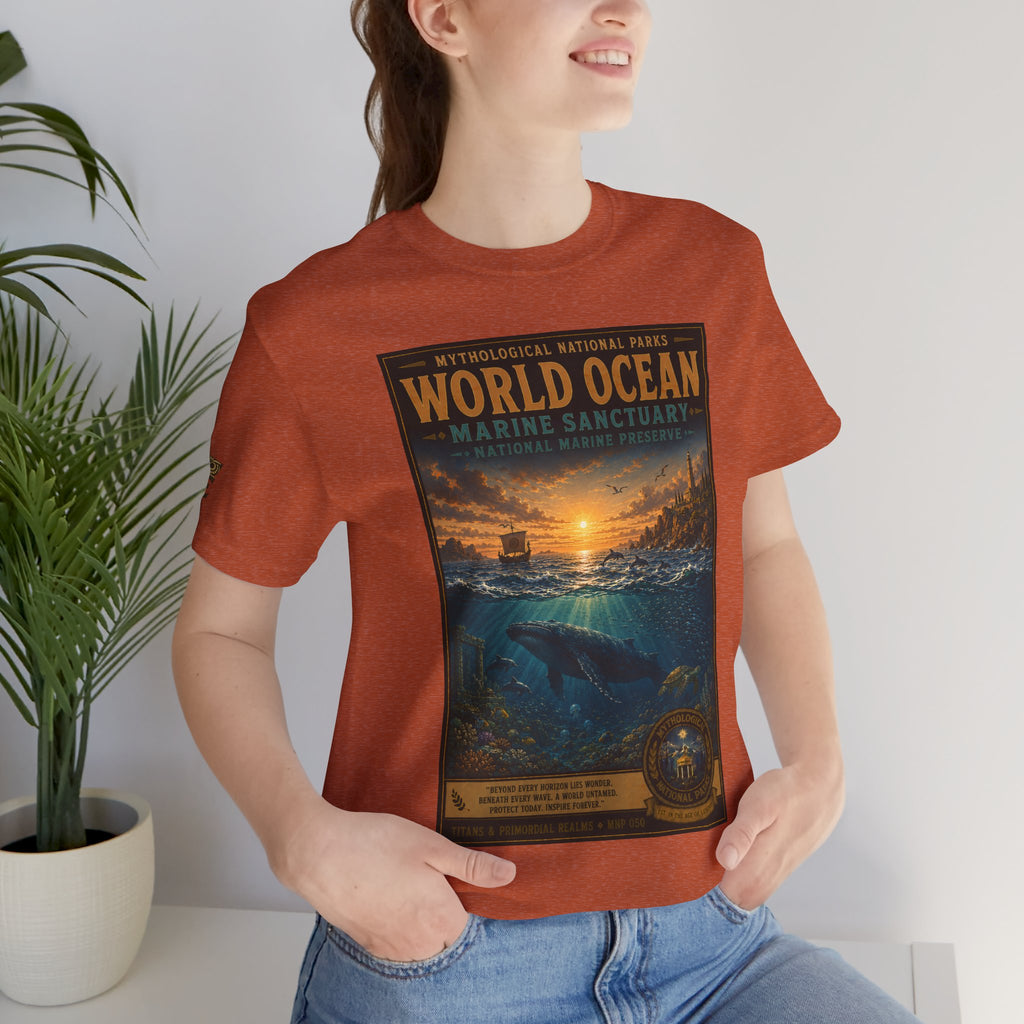 Mythological National Parks COLLECTION V- #050-050 TITANS & PRIMORDIAL REALMS | Vintage nature poster Tee | Mythological National Parks graphic shirt