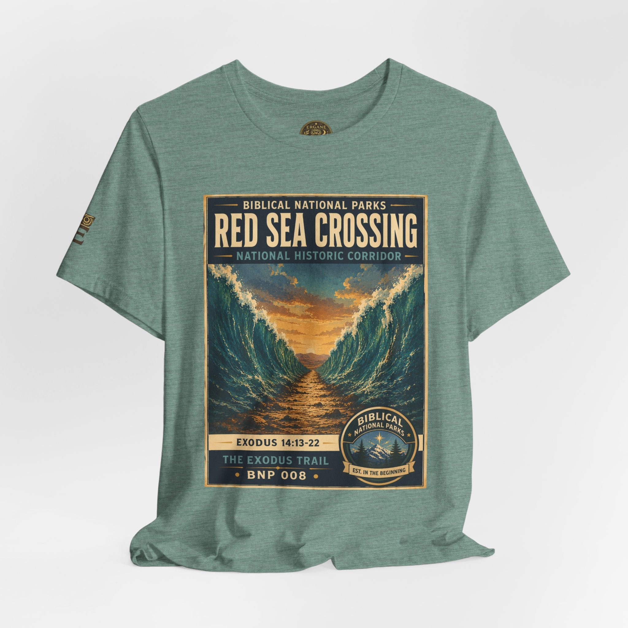 Biblical National Parks Collection II- The Exodus Trail #008/013 Exodus 14: 13-22 | Vintage nature poster Tee | Biblical national parks graphic shirt