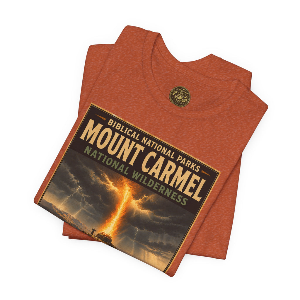 Biblical National Parks Collection V- Prophets & Wonders #025/030 1 Kings 18 | Vintage nature poster Tee | Biblical national parks graphic shirt