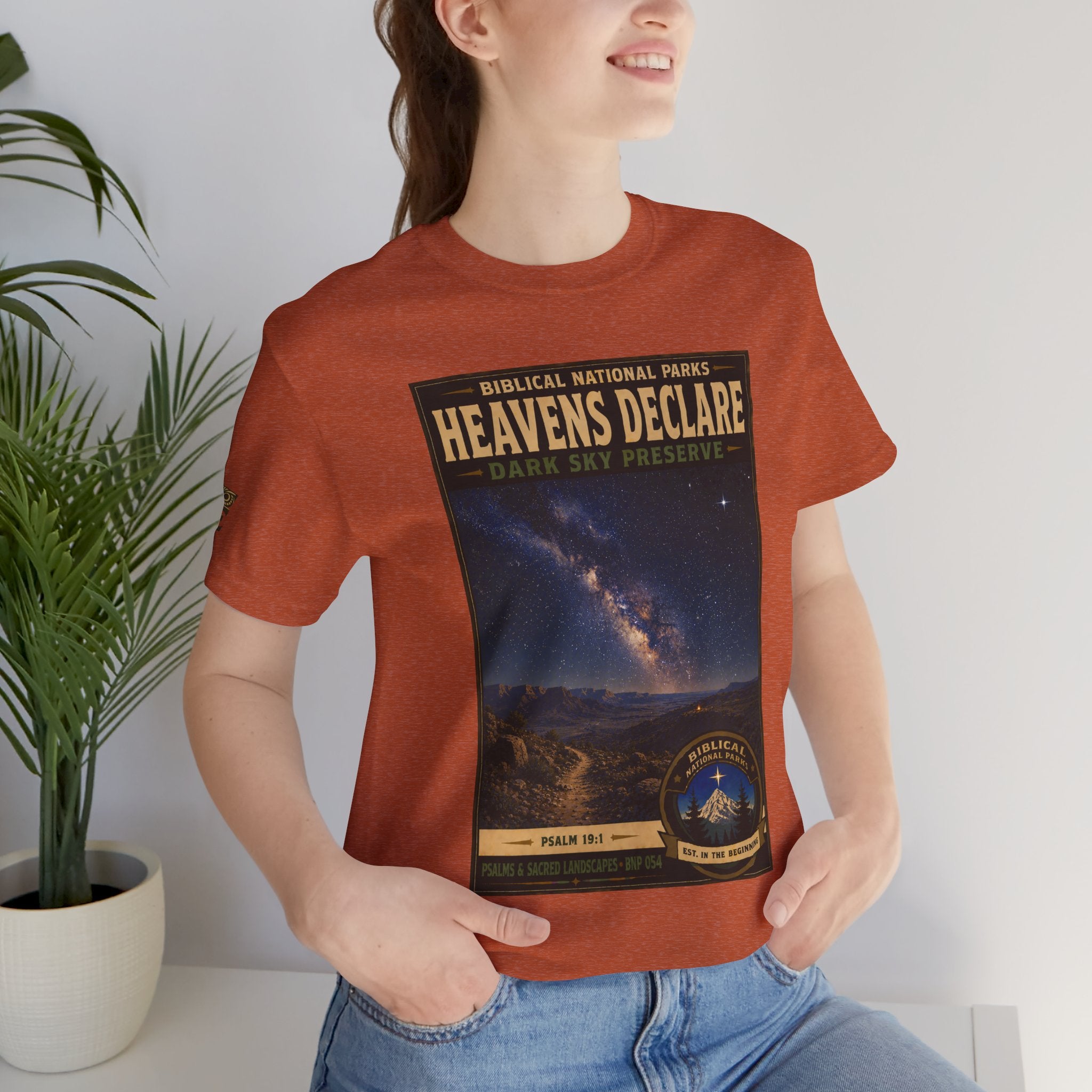 Biblical National Parks Collection IX- #054/054 -Psalms & Sacred Landscapes | Psalm 19:1 | Vintage nature poster Tee | Biblical national parks graphic shirt