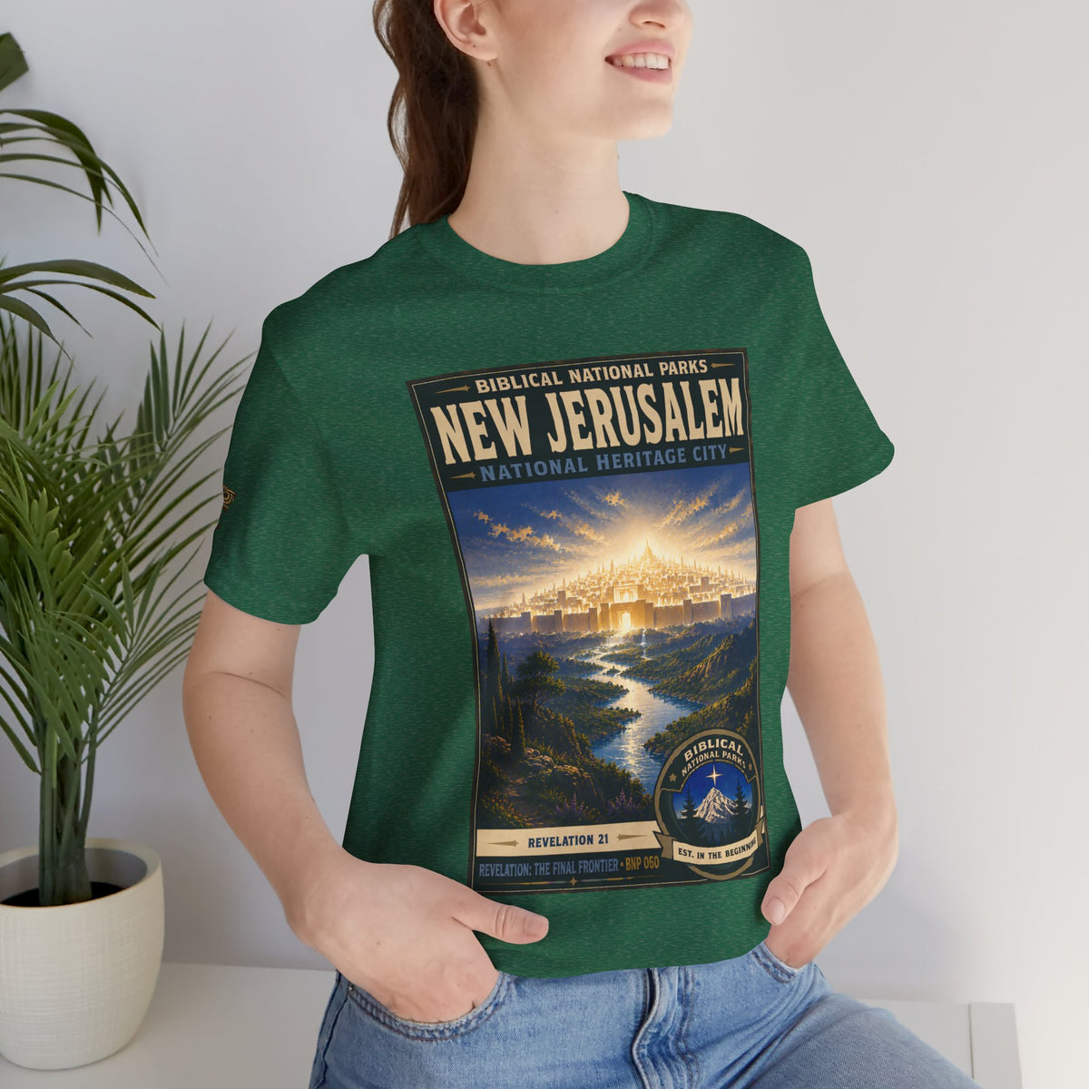 Biblical National Parks Collection X- #060/061 - Revelation: The Final Frontier | Revelation 21 | Vintage nature poster Tee | Biblical national parks graphic shirt 2