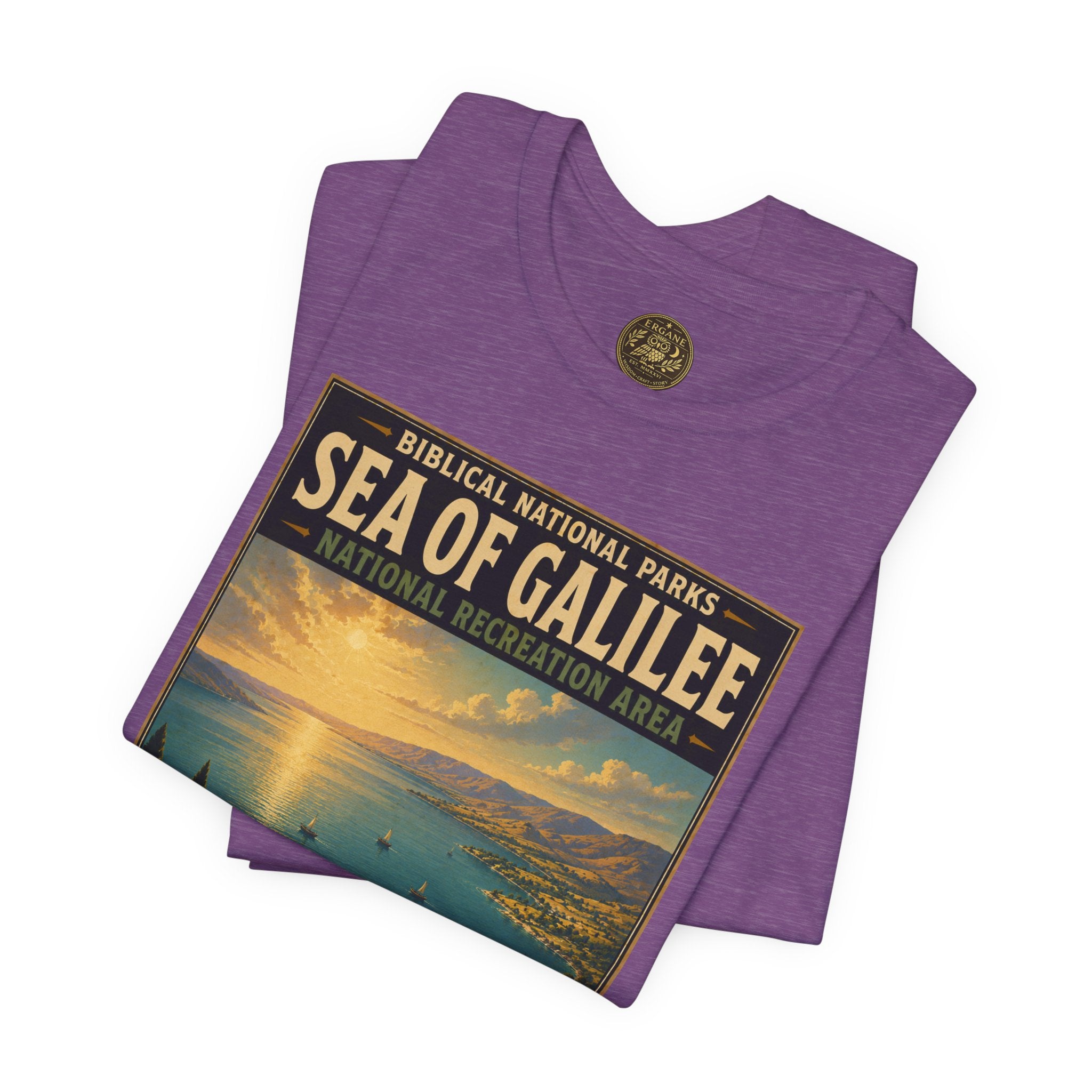 Biblical National Parks Collection VI- Galilee #031/035 Matthew 4 & Mark 1 | Vintage nature poster Tee | Biblical national parks graphic shirt